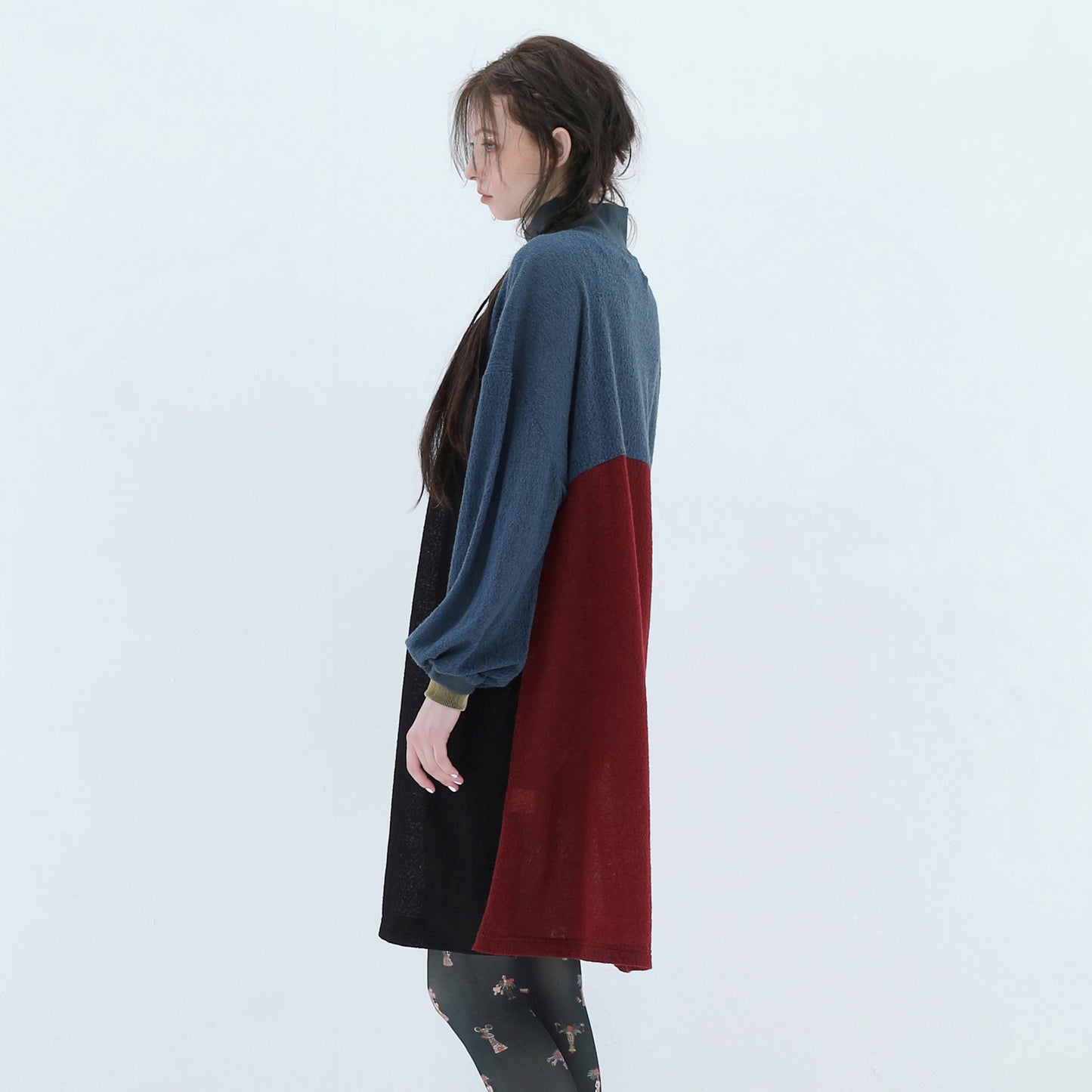 BEDSIDEDRAMA / 先行予約 Color Mix Dress Tee - BLUE