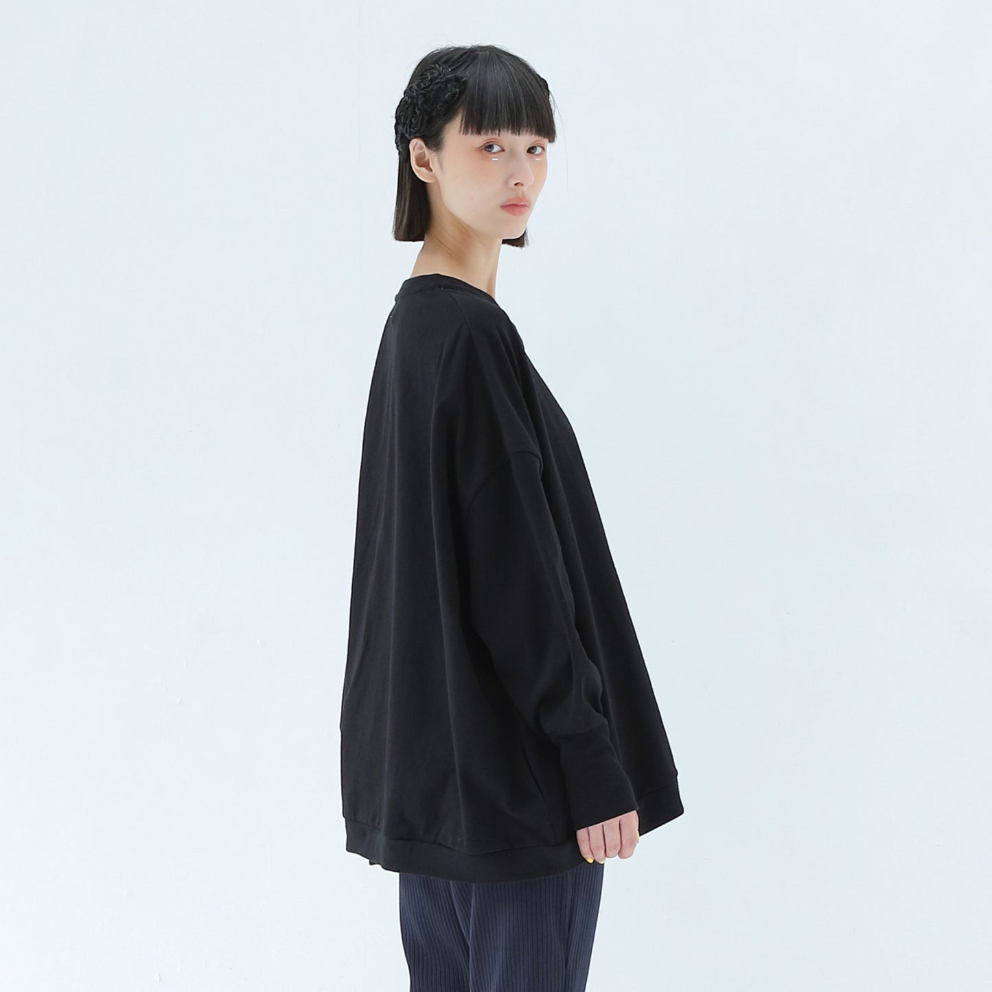 BEDSIDEDRAMA / 先行予約 CHAO:S HEAD Wide Pullover - BLACK
