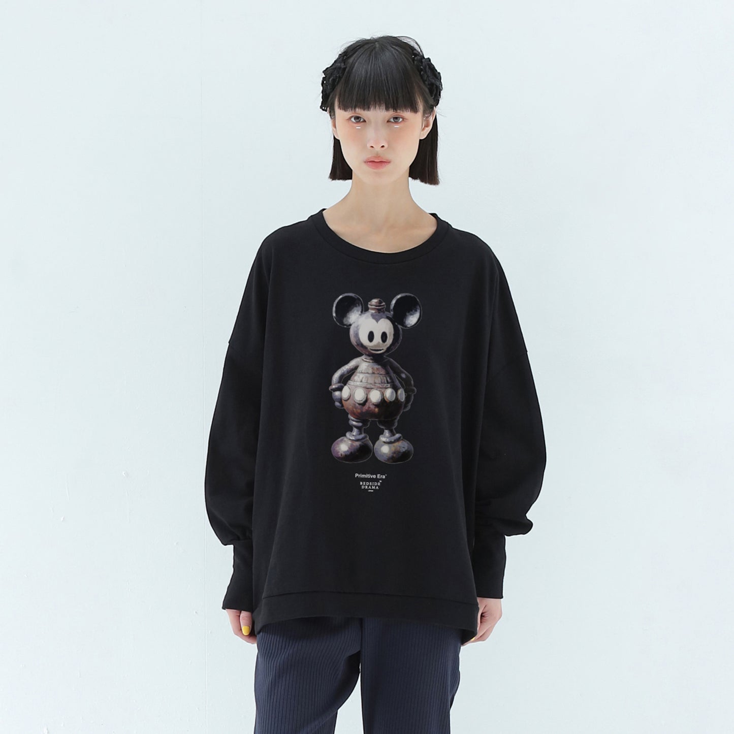 BEDSIDEDRAMA / 先行予約 DIGNEY DOLL Wide Pullover - BLACK