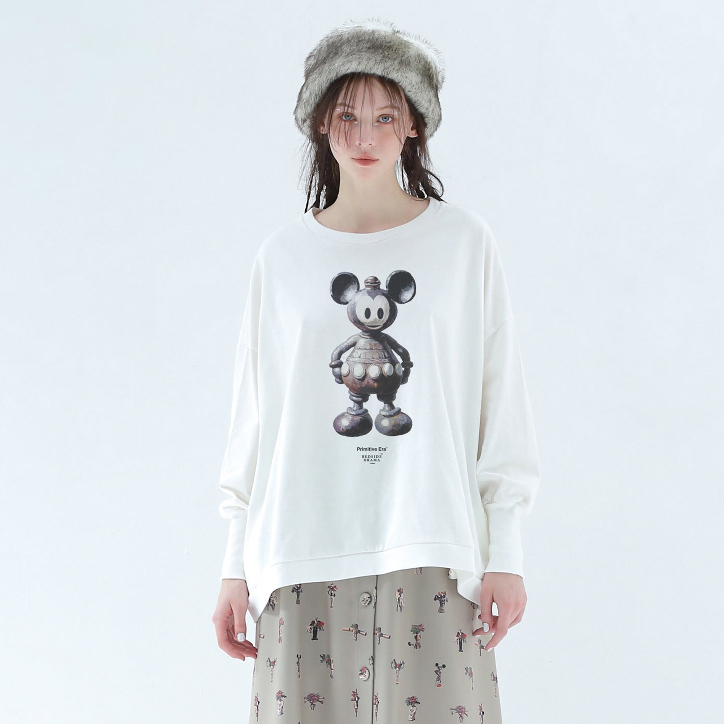 BEDSIDEDRAMA / 先行予約 DIGNEY DOLL Wide Pullover - WHITE