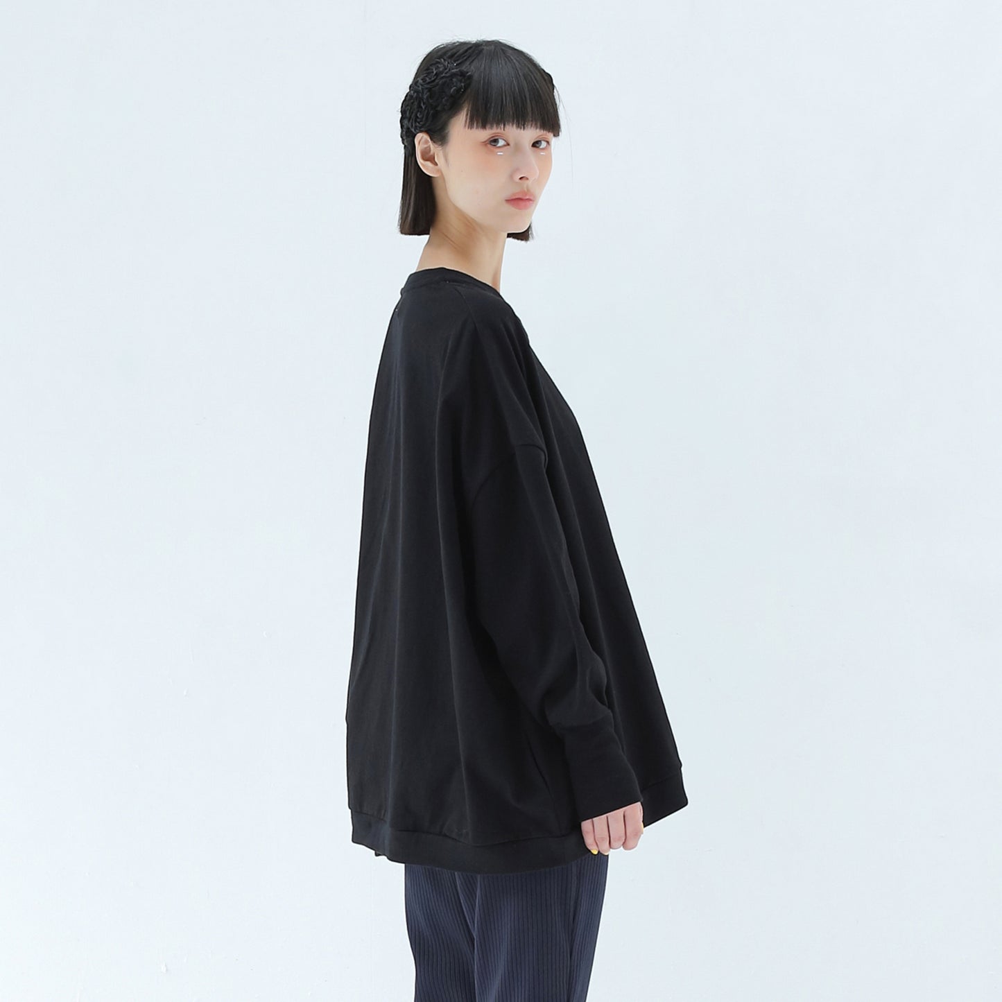 BEDSIDEDRAMA / 先行予約 YVES AND ADAM Wide Pullover - BLACK