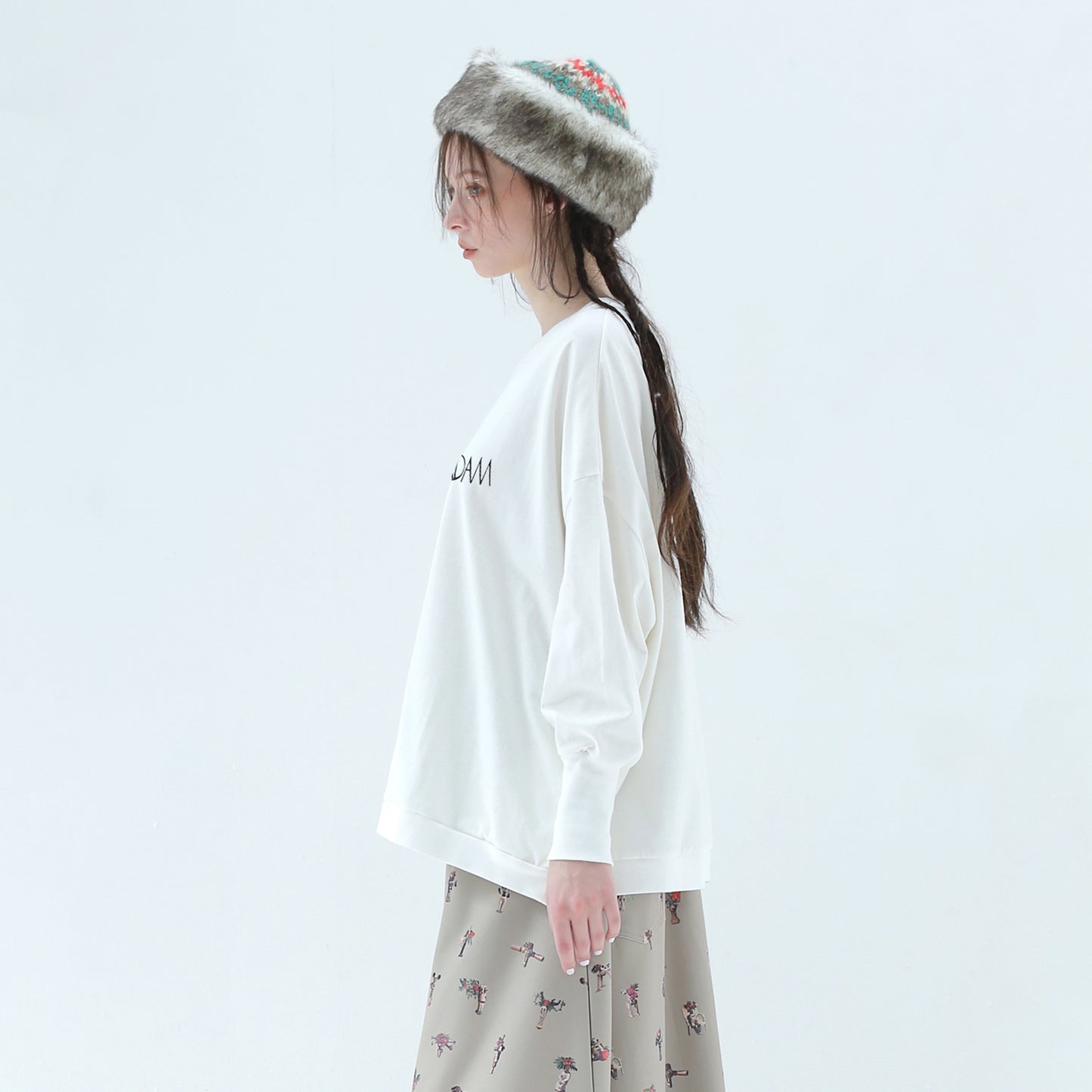 BEDSIDEDRAMA / 先行予約 YVES AND ADAM Wide Pullover - WHITE