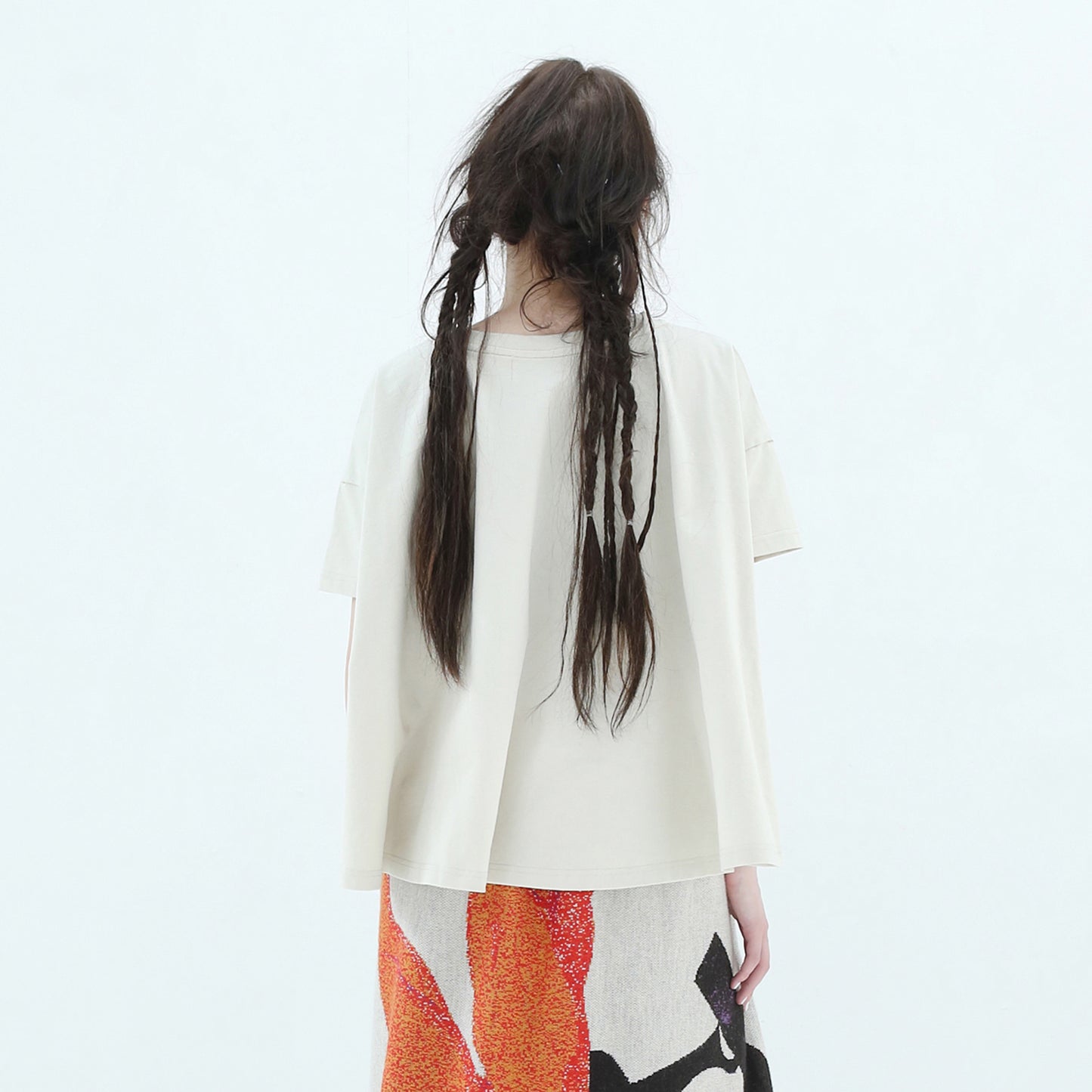 BEDSIDEDRAMA / 先行予約 YVES AND ADAM Flare T-Shirt - NATURAL