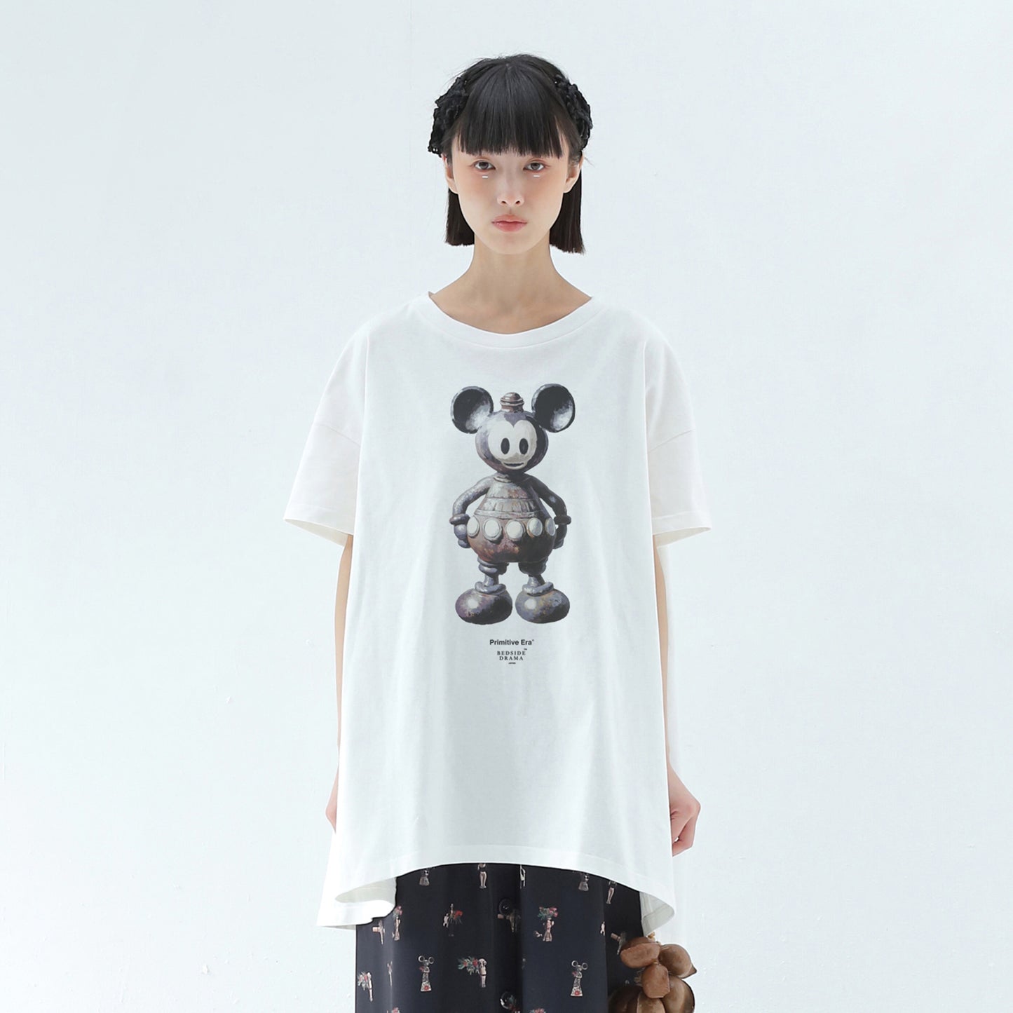 BEDSIDEDRAMA / 先行予約 DIGNEY DOLL Flare T-Shirt - WHITE