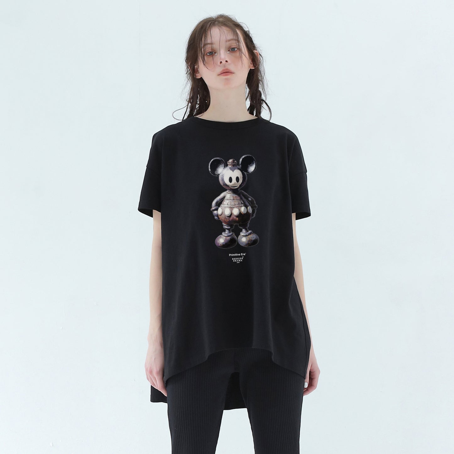 BEDSIDEDRAMA / 先行予約 DIGNEY DOLL Flare T-Shirt - BLACK