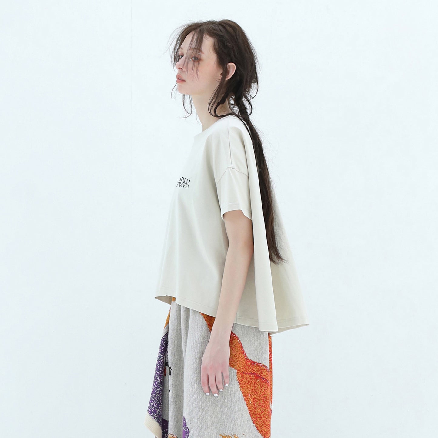 BEDSIDEDRAMA / 先行予約 YVES AND ADAM Flare T-Shirt - NATURAL