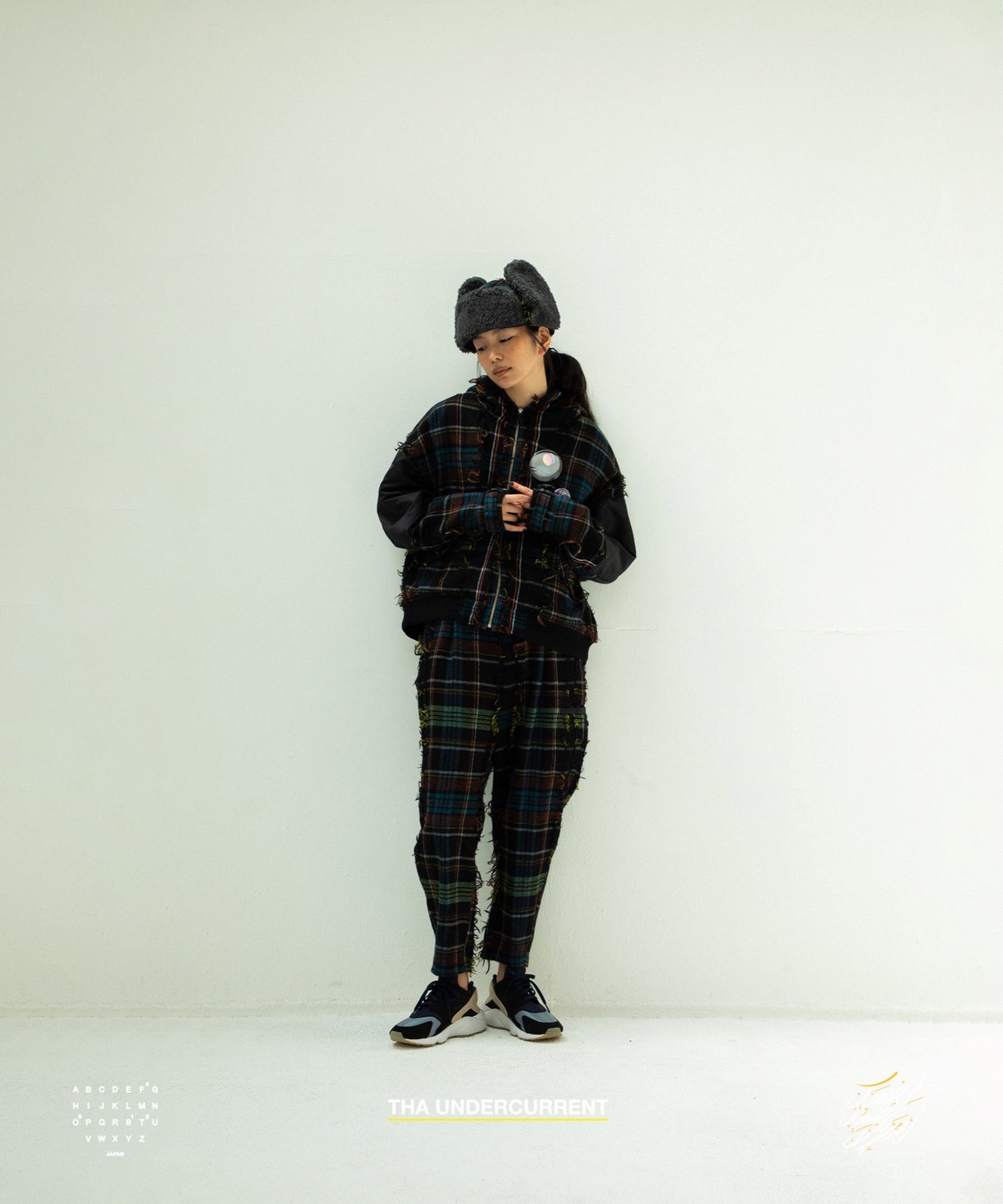 STOF / 先行予約 FRINGE WOOL MIX HOODED BLOUSON - BLACK
