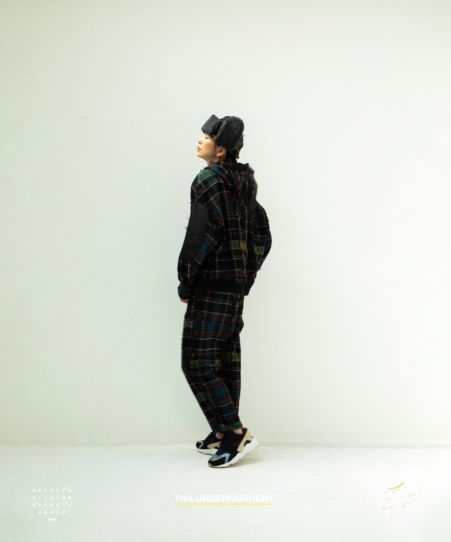 STOF / 先行予約 FRINGE WOOL MIX HOODED BLOUSON - BLACK