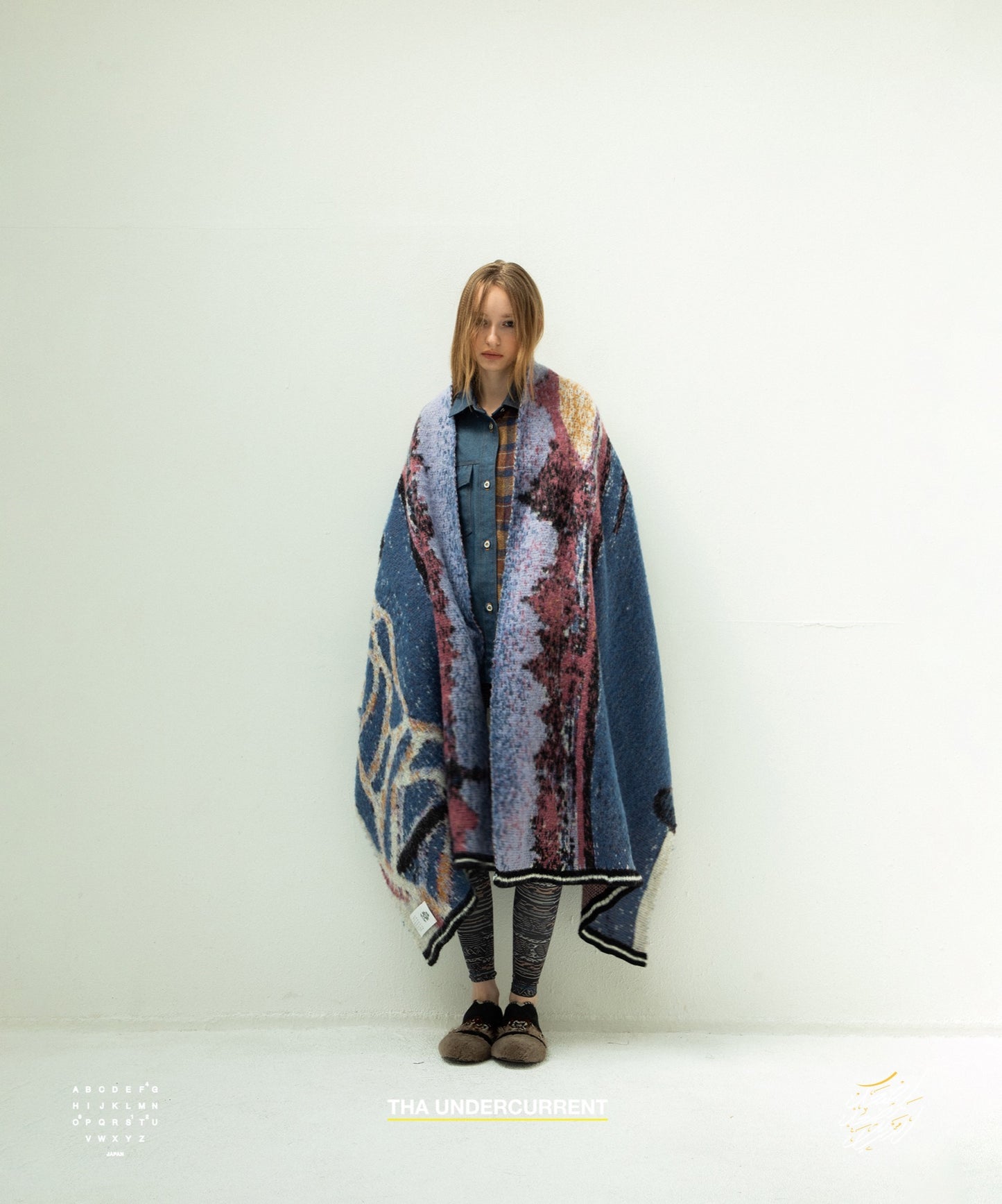 STOF / 先行予約 STAR MOHAIR KNIT BLANKET - BLUE