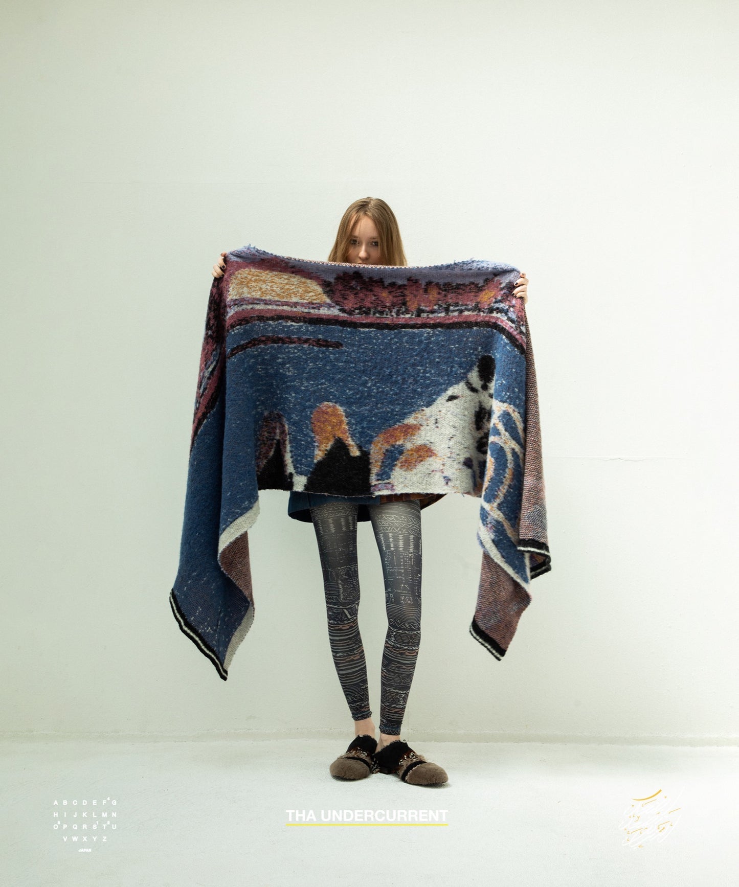 STOF / 先行予約 STAR MOHAIR KNIT BLANKET - BLUE