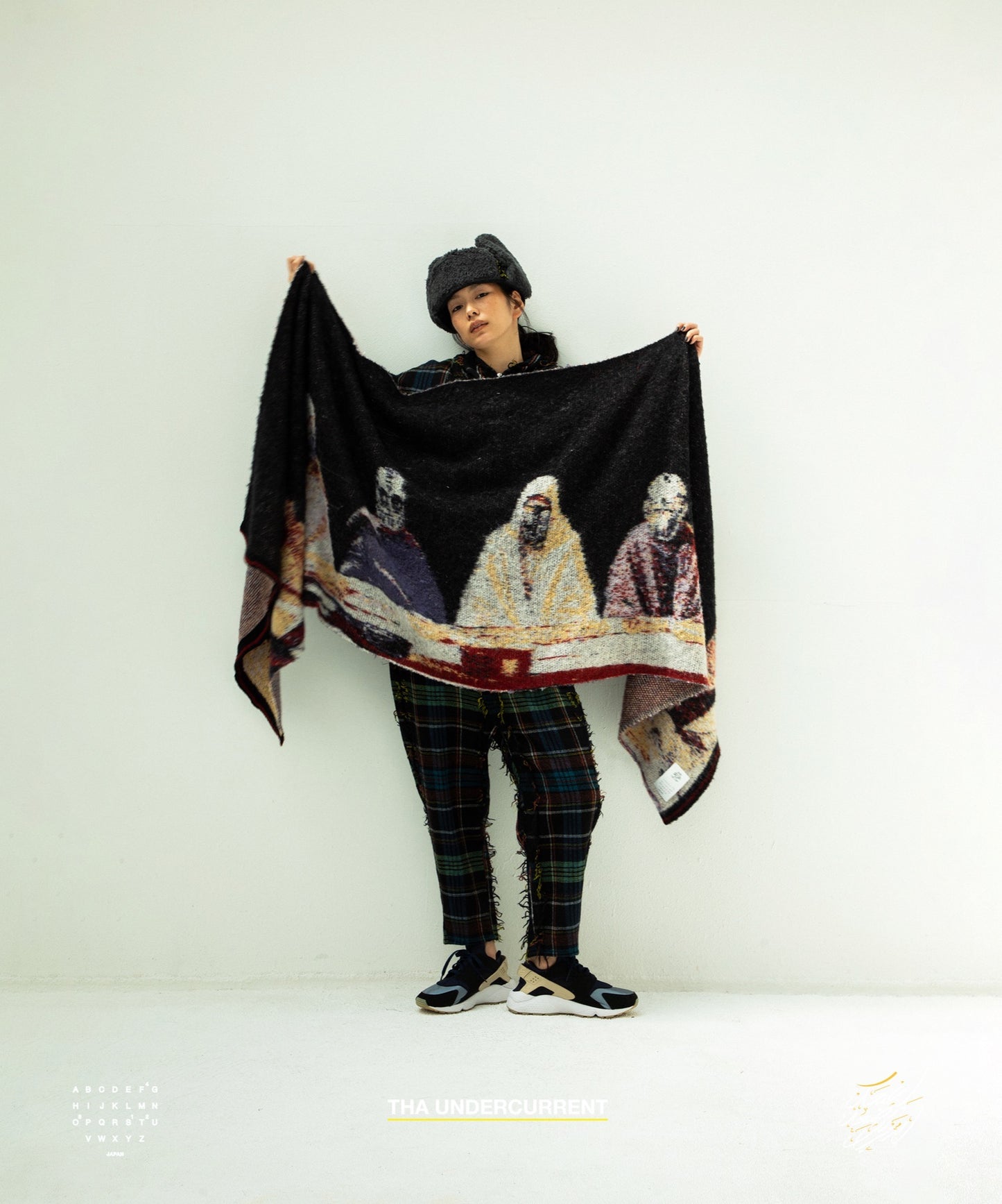 STOF / 先行予約 STAR MOHAIR KNIT BLANKET - BLACK