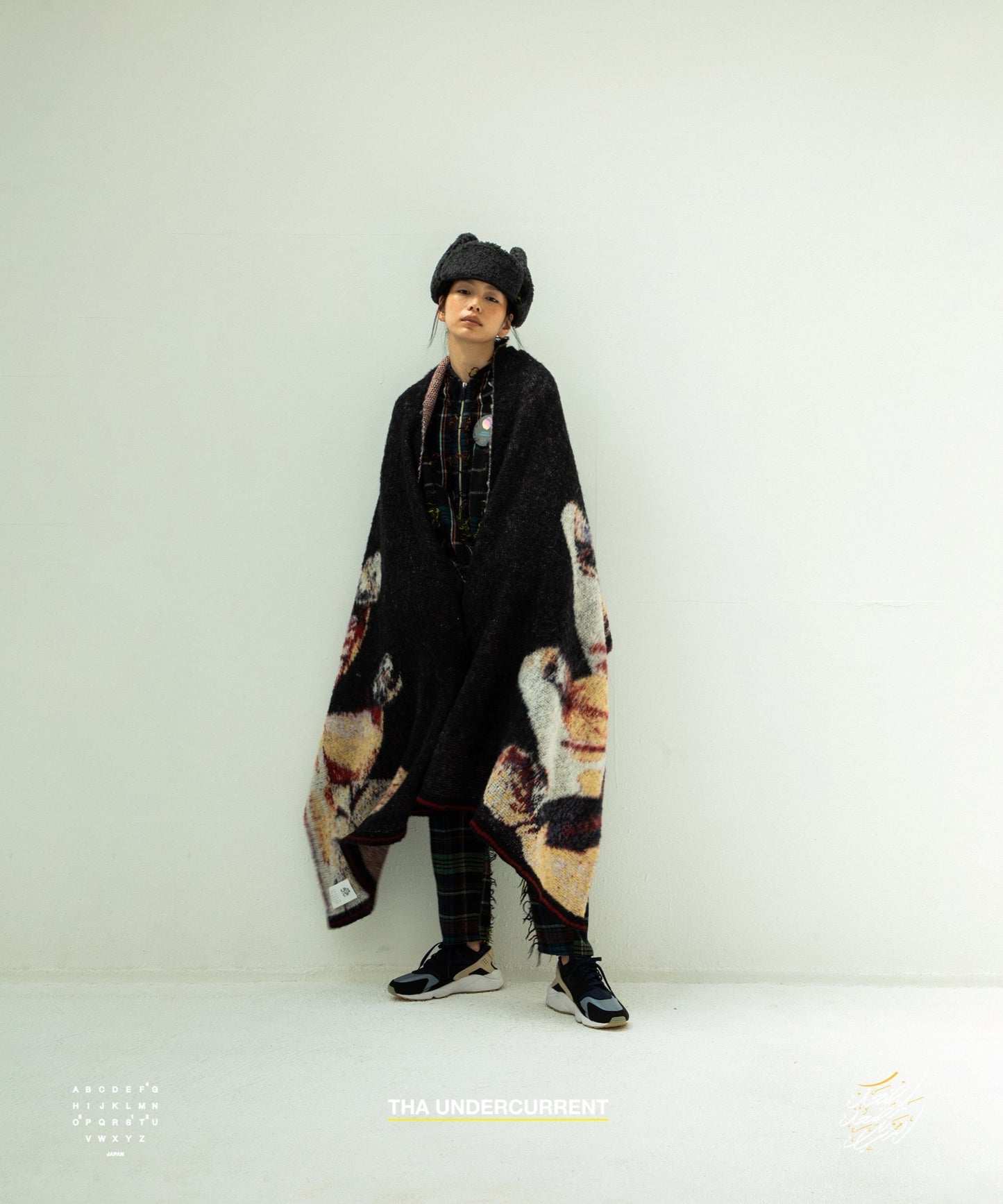 STOF / 先行予約 STAR MOHAIR KNIT BLANKET - BLACK