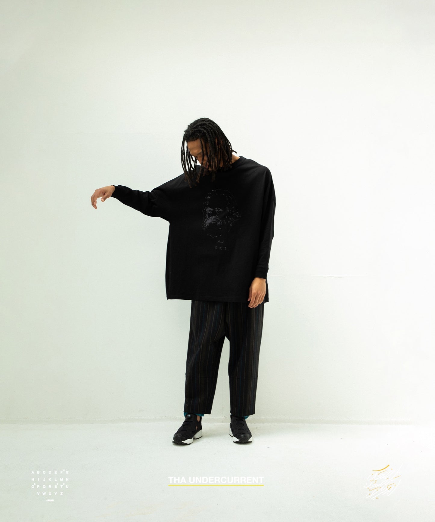 STOF / 先行予約 ECONOMY EMBROI L/S T-SHIRT - BLACK