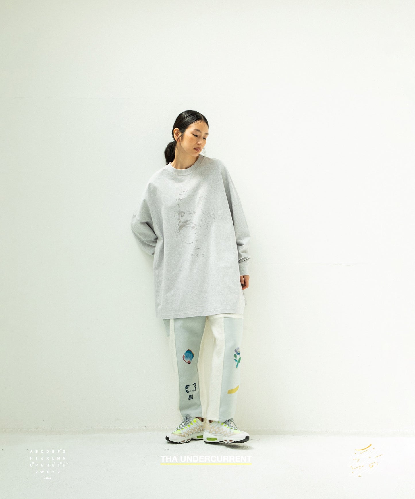 STOF / 先行予約 ECONOMY EMBROI L/S T-SHIRT - OATMEAL