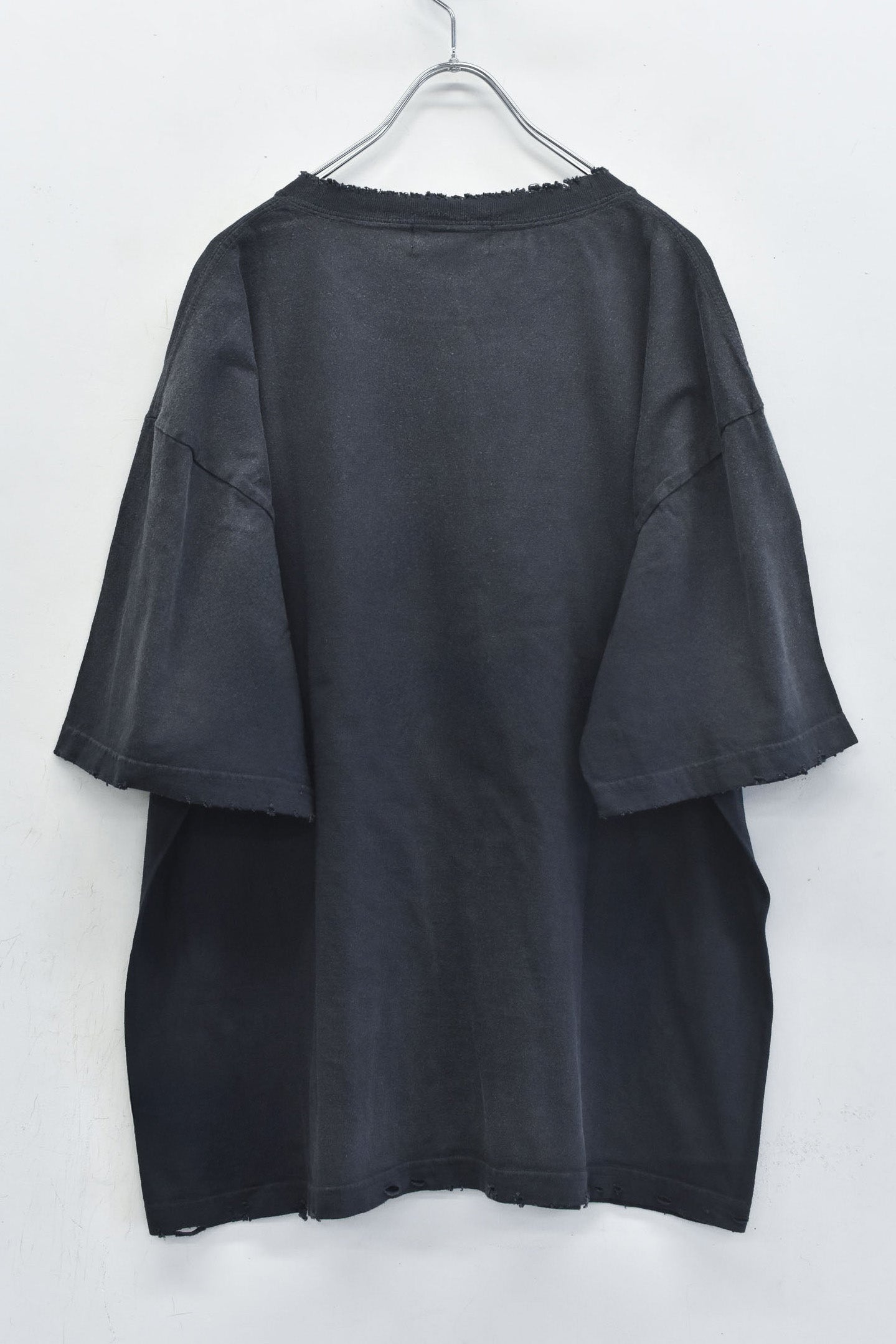THE JEAN PIERRE / Signature Pigment dye Grunge Destroy SS TEE - FADE BLK