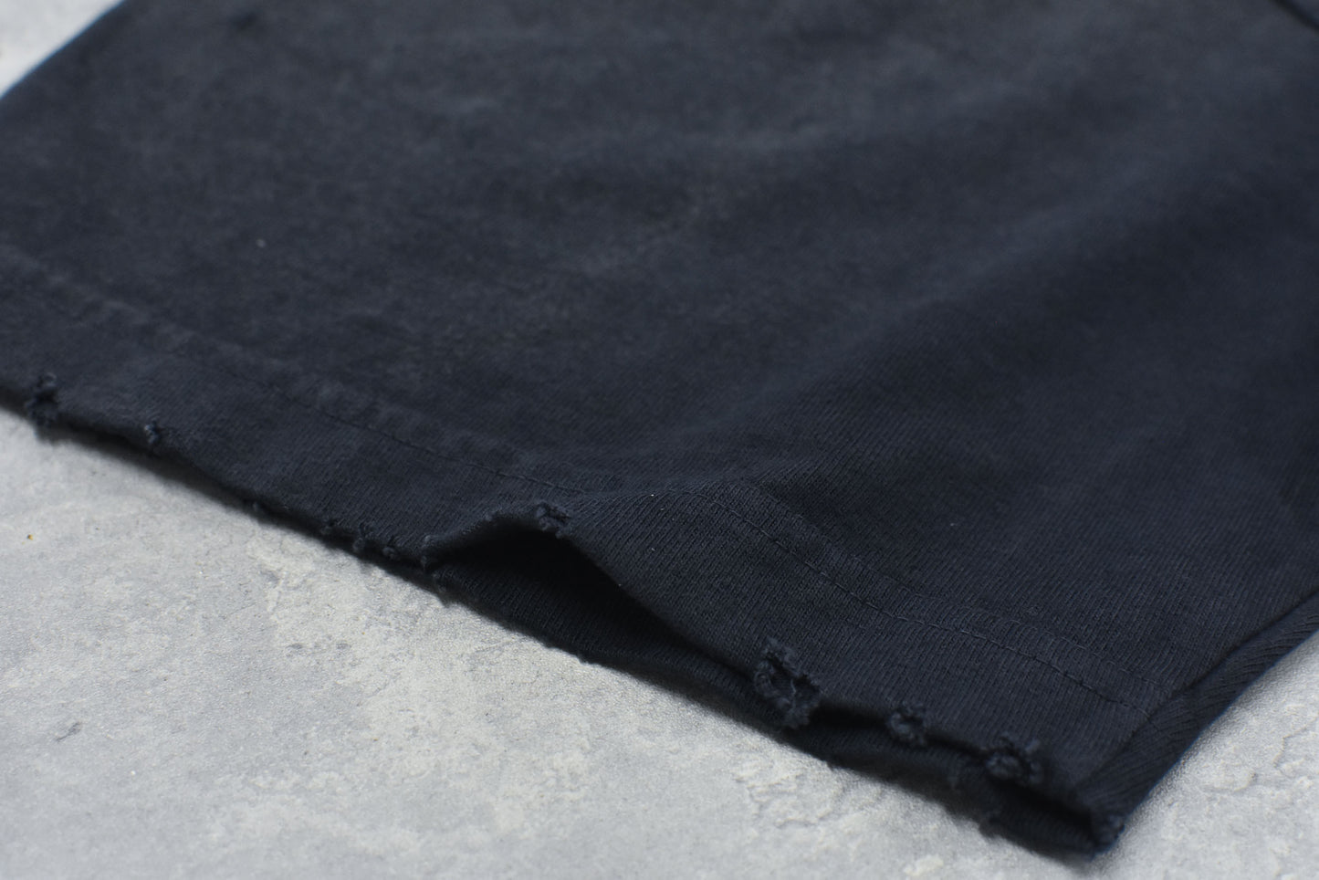 THE JEAN PIERRE / Signature Pigment dye Grunge Destroy SS TEE - FADE BLK
