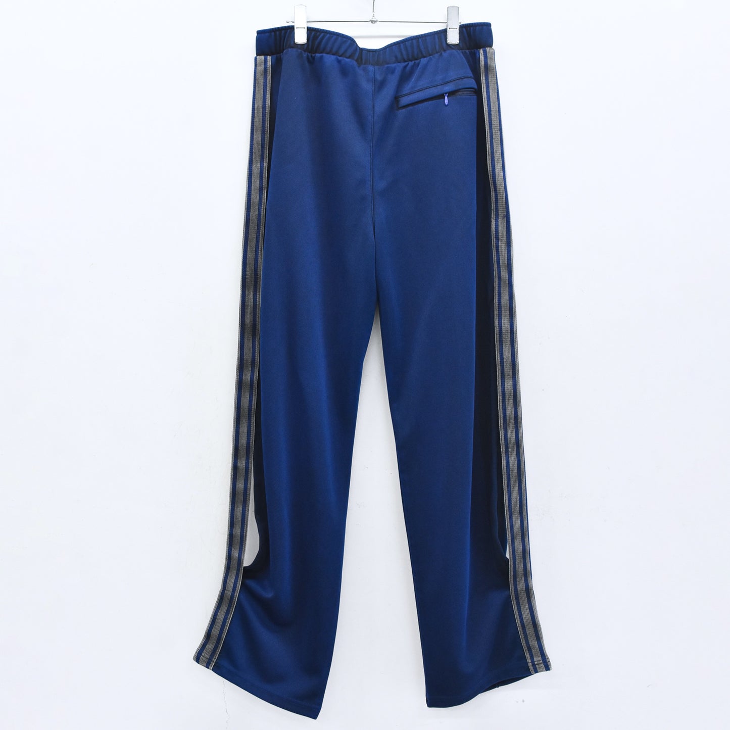 BODYSONG. / PIGMENT-DYED DISTRESSED TRACK TROUSERS - BLUE