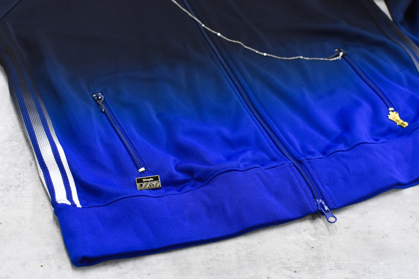 BODYSONG. / GRADIENT DYED TRACK JACKET 03 - BLUE