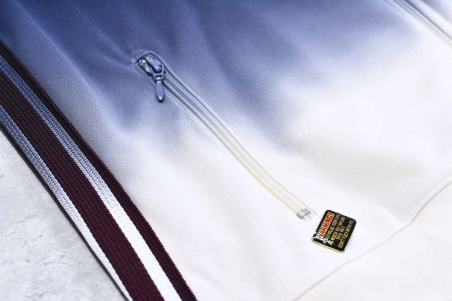 BODYSONG. / GRADIENT DYED TRACK JACKET 03 - WHITE