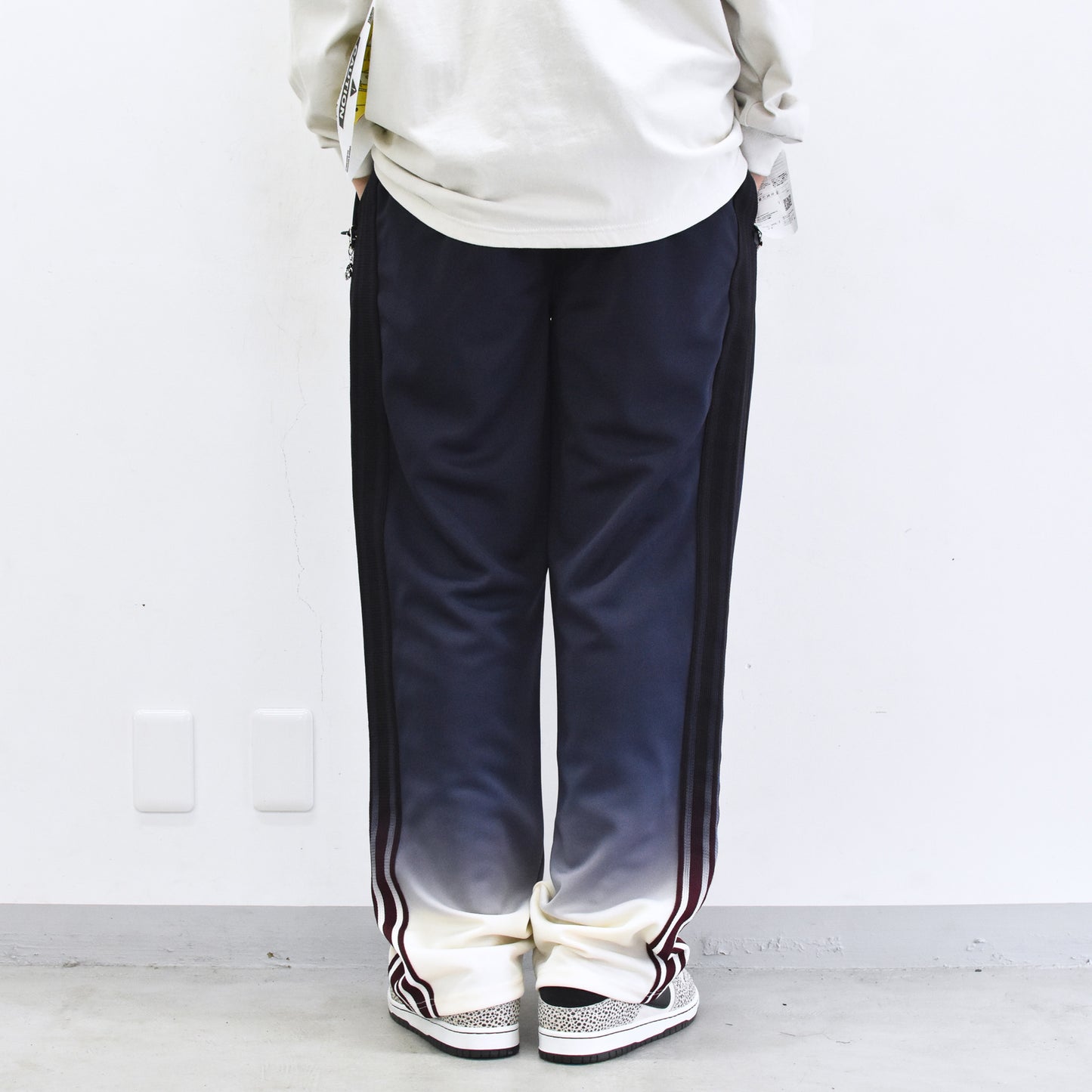 BODYSONG. / GRADIENT DYED TRACK TROUSERS 03 - WHITE