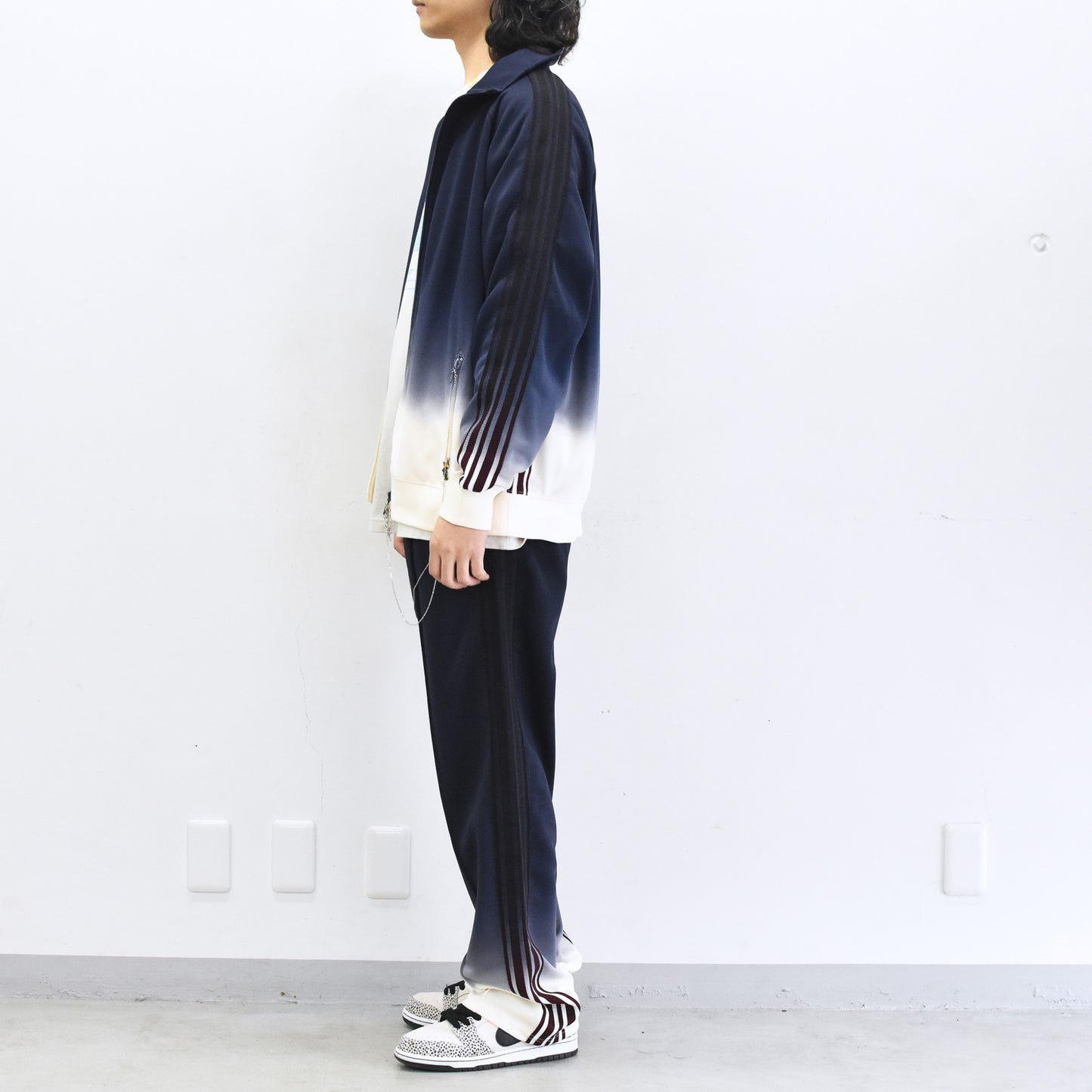 BODYSONG. / GRADIENT DYED TRACK JACKET 03 - WHITE