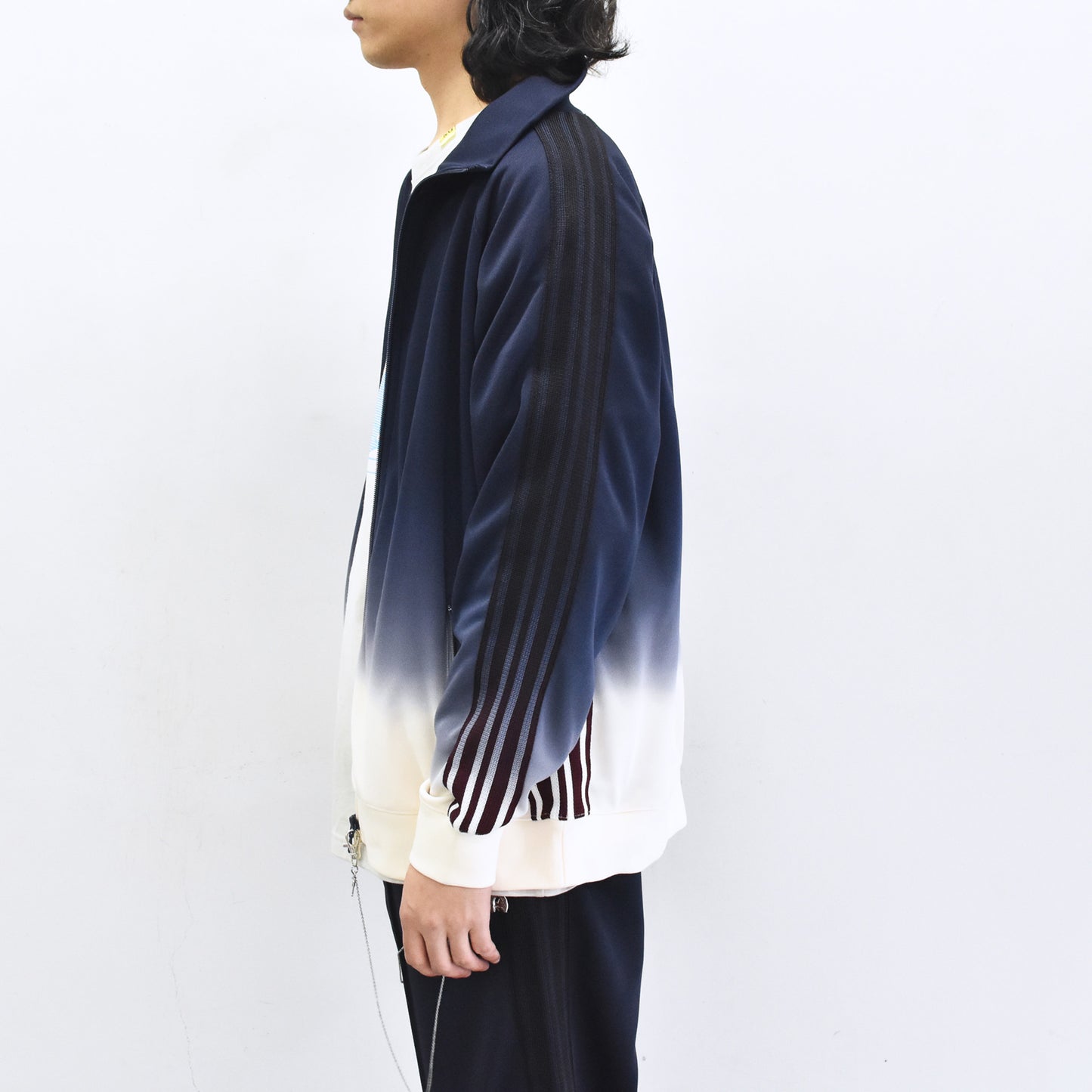 BODYSONG. / GRADIENT DYED TRACK JACKET 03 - WHITE