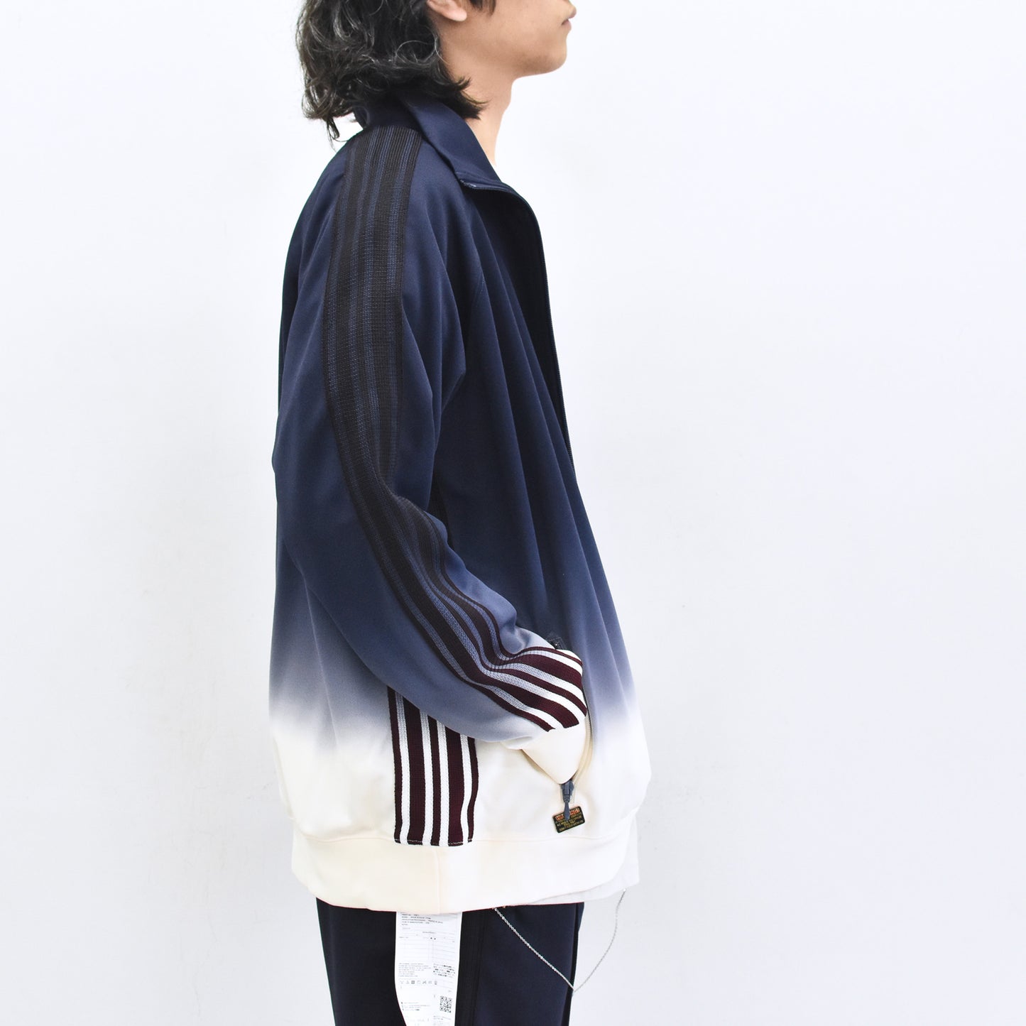 BODYSONG. / GRADIENT DYED TRACK JACKET 03 - WHITE
