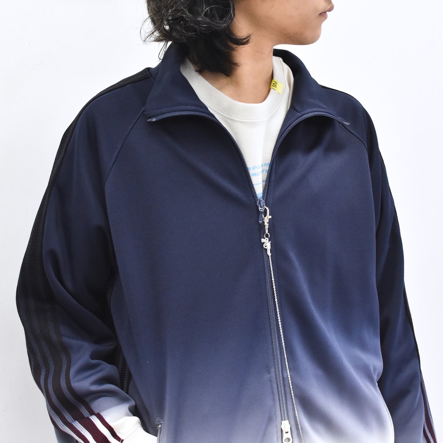 BODYSONG. / GRADIENT DYED TRACK JACKET 03 - WHITE
