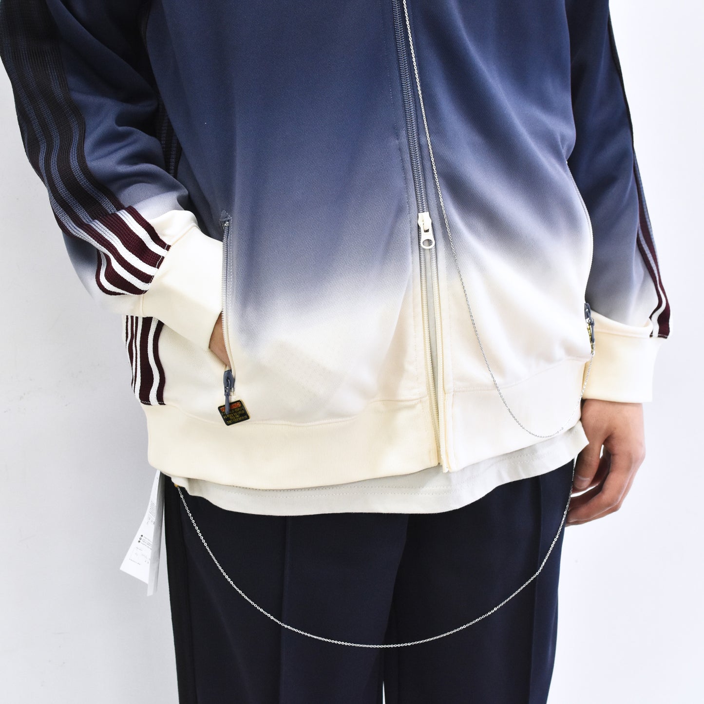 BODYSONG. / GRADIENT DYED TRACK JACKET 03 - WHITE