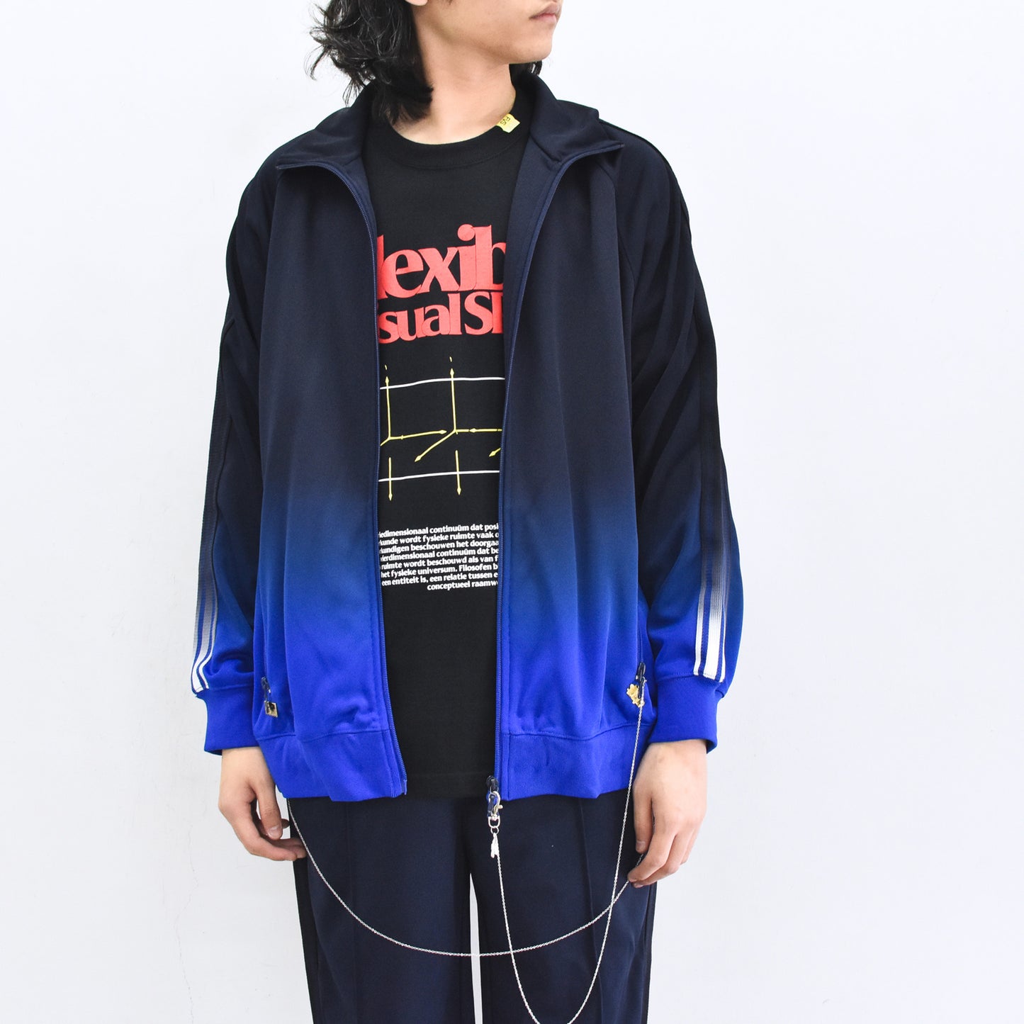 BODYSONG. / GRADIENT DYED TRACK JACKET 03 - BLUE