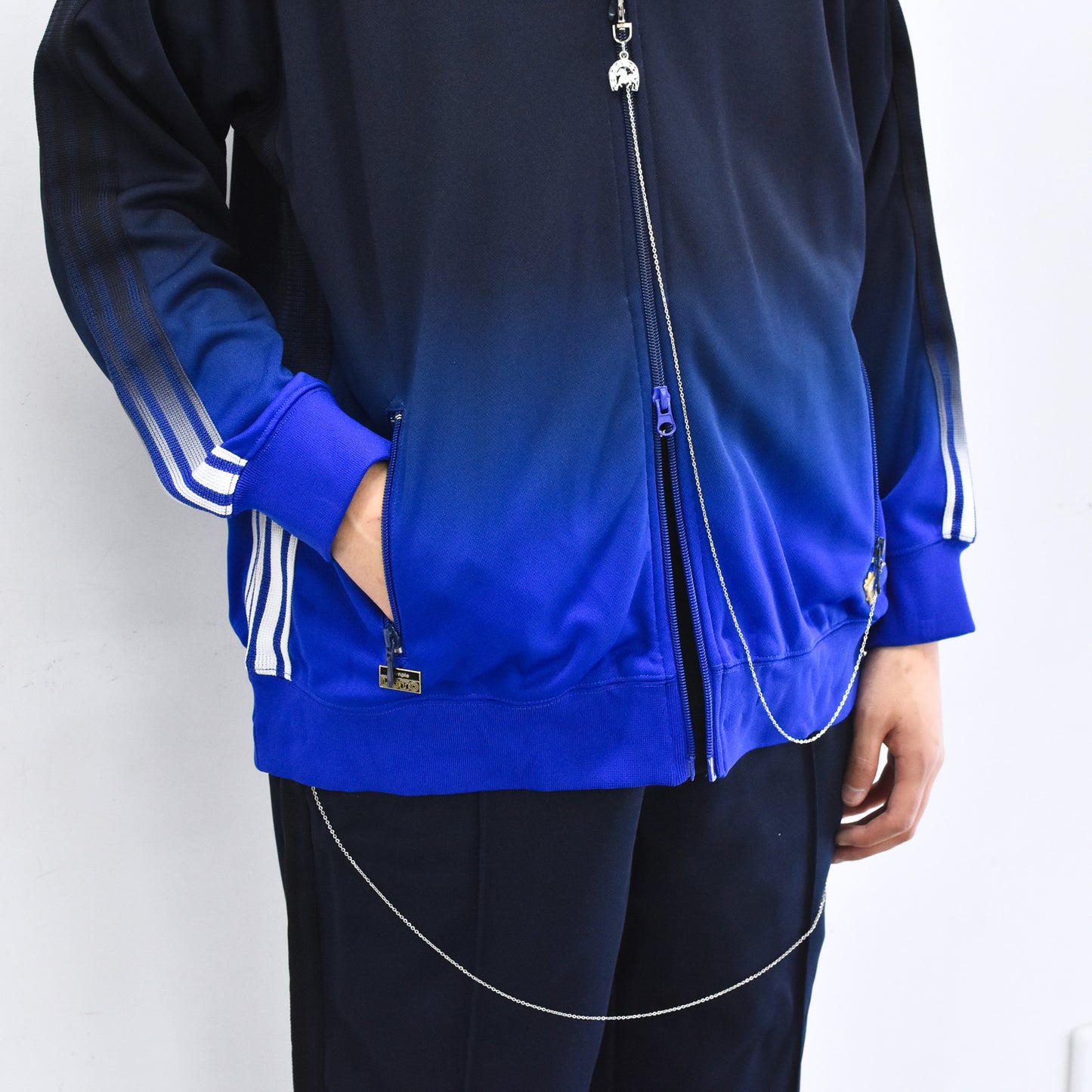 BODYSONG. / GRADIENT DYED TRACK JACKET 03 - BLUE