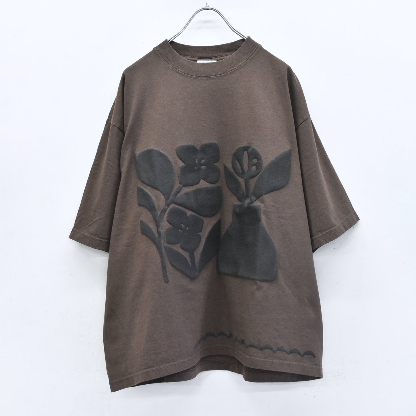 elephant TRIBAL fabrics / 凸凹Flower T - BROWN