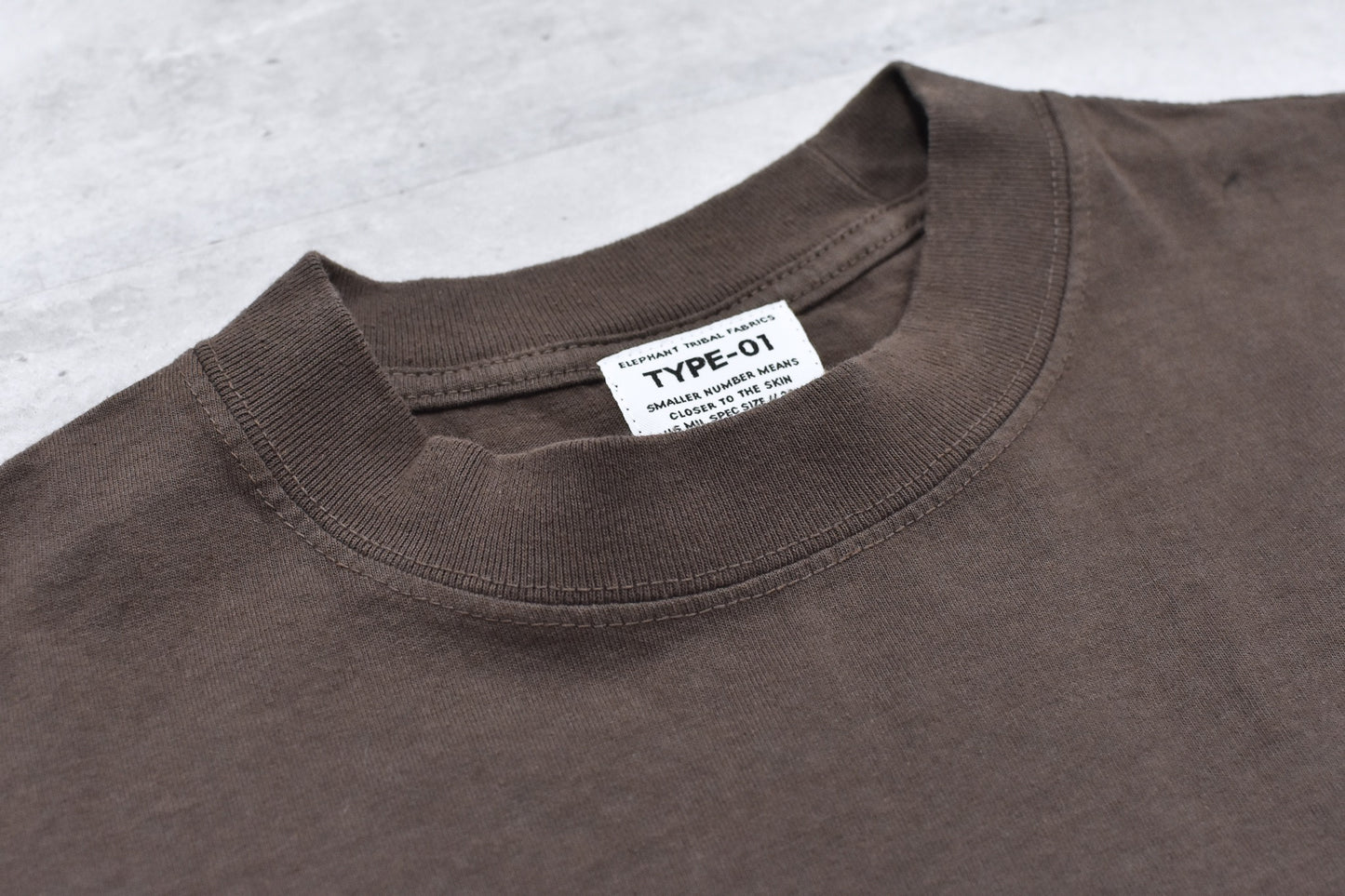 elephant TRIBAL fabrics / 凸凹Flower T - BROWN