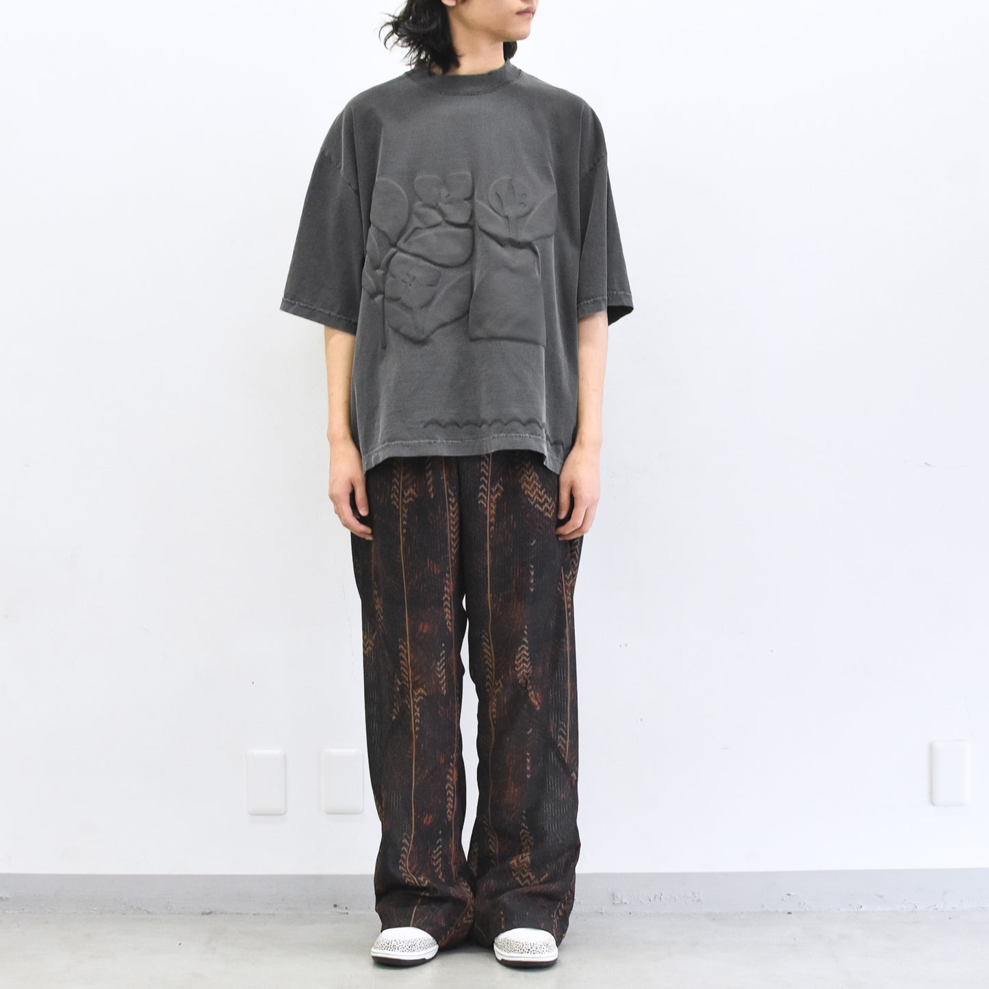 elephant TRIBAL fabrics / 凸凹Flower T - SUMI