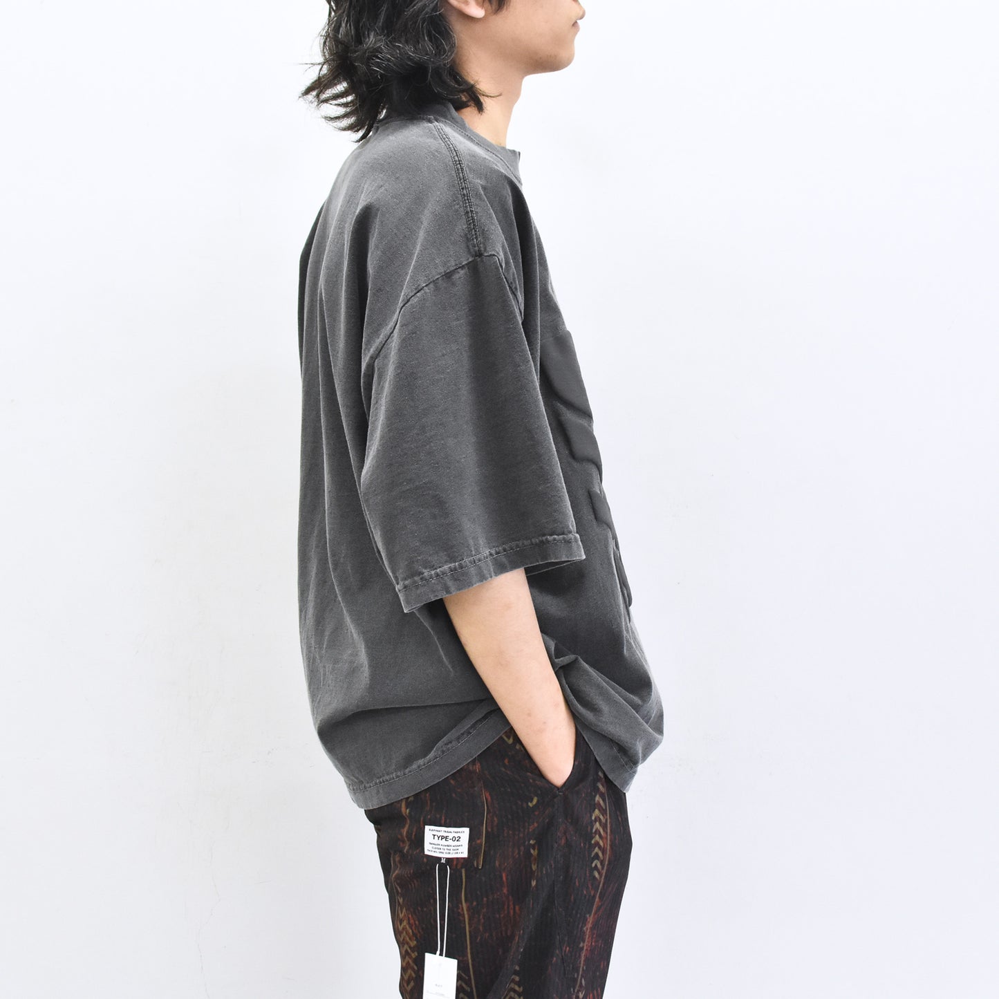 elephant TRIBAL fabrics / 凸凹Flower T - SUMI
