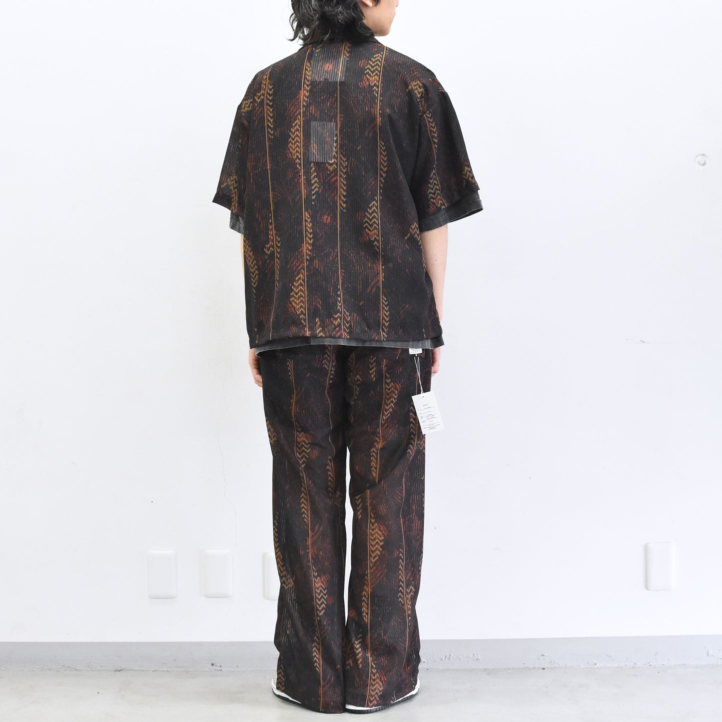 elephant TRIBAL fabrics / NO A/C Zip Shirt - SOIL BROWN