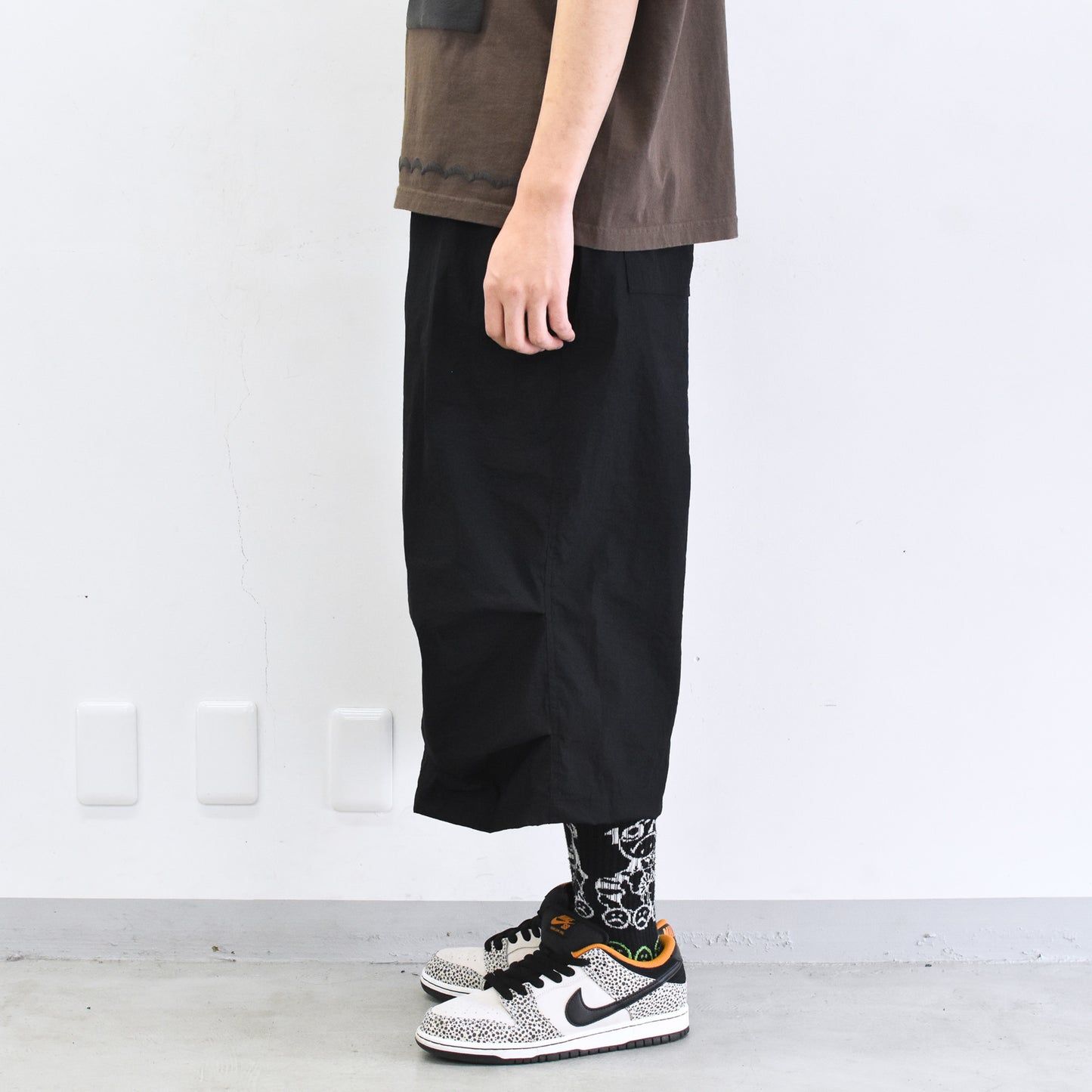 elephant TRIBAL fabrics / High Power Stretch Warming-up Halfway PT - BLACK