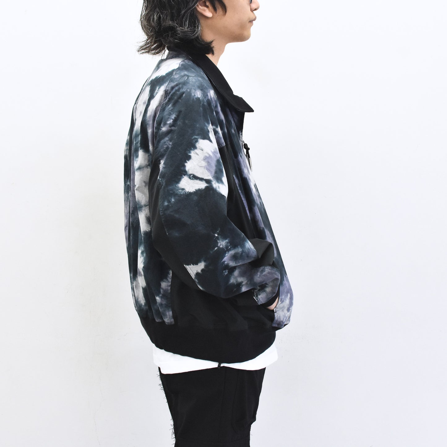elephant TRIBAL fabrics / Tie-Dye Warming-up Blouson - PURPLE