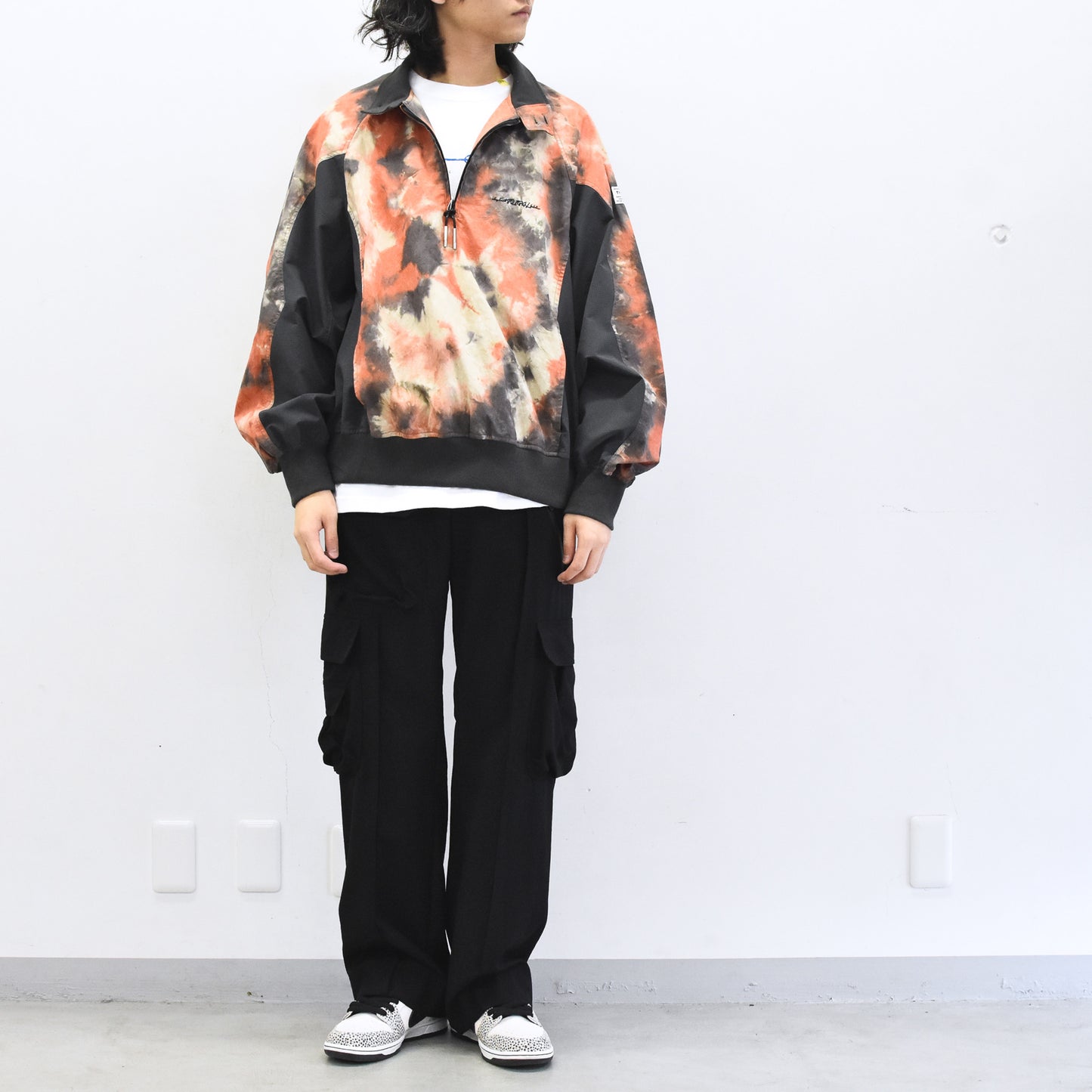 elephant TRIBAL fabrics / Tie-Dye Warming-up Blouson - ORANGE
