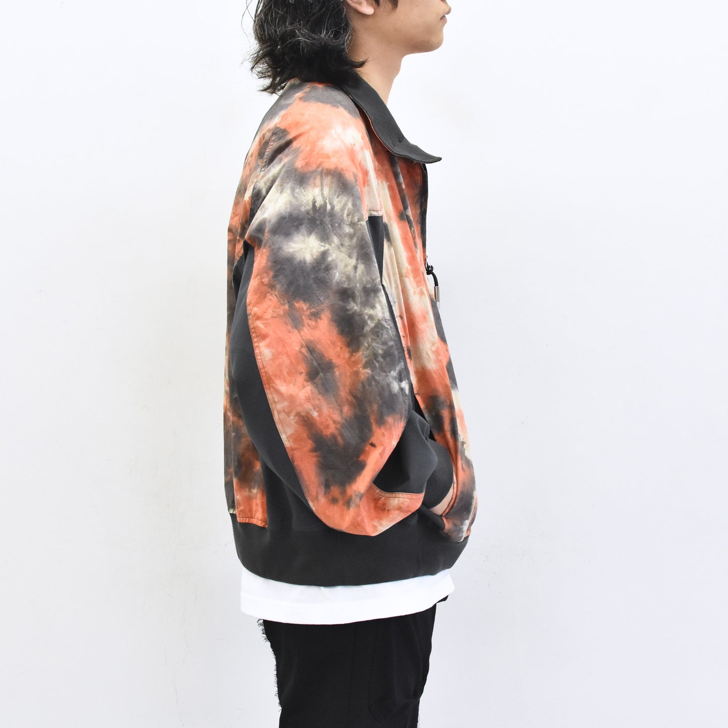 elephant TRIBAL fabrics / Tie-Dye Warming-up Blouson - ORANGE