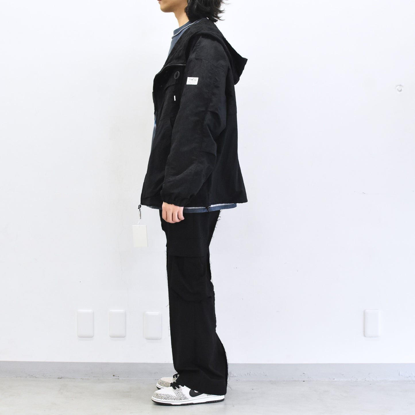 elephant TRIBAL fabrics / Flower Jacquard Mountain Parka - BLACK