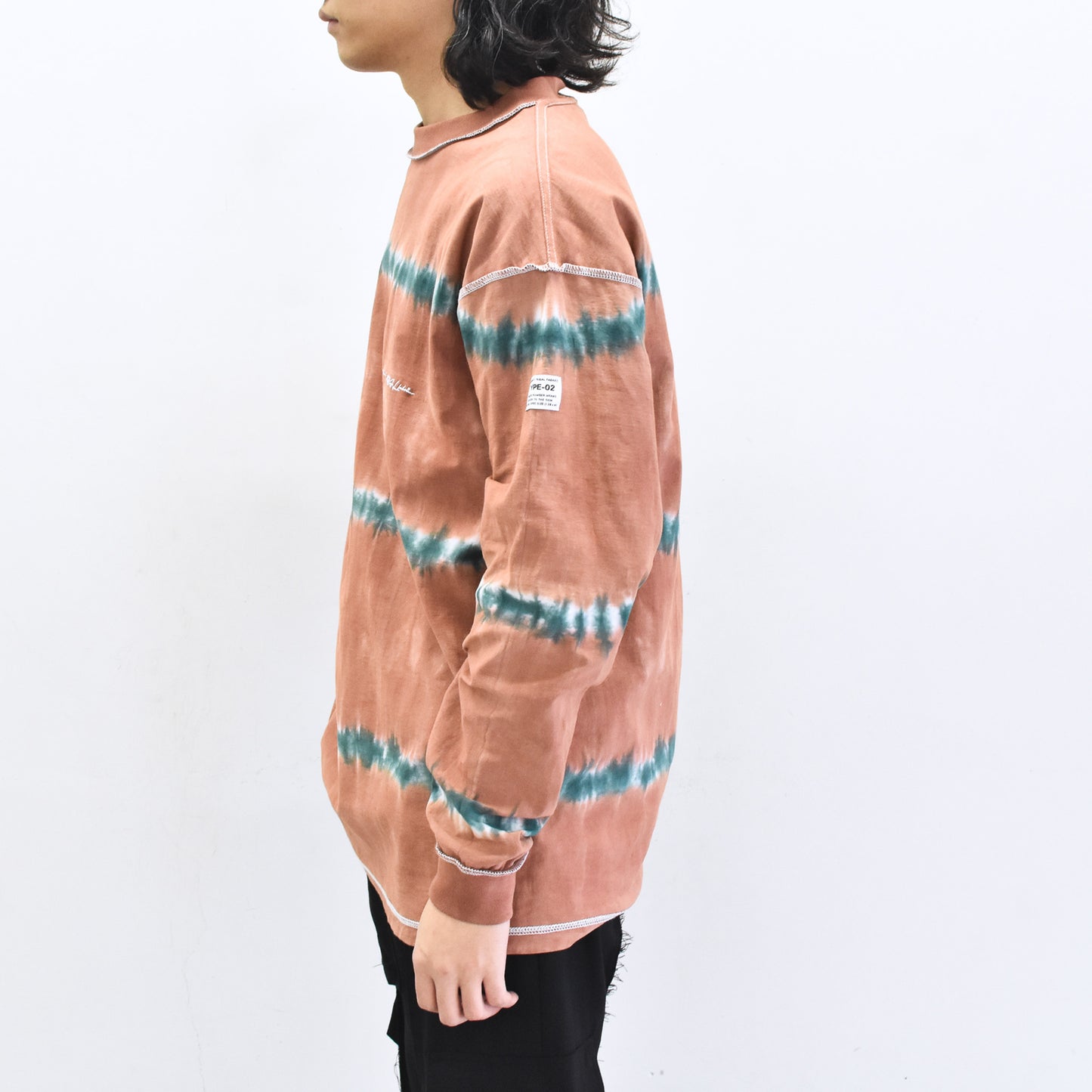 elephant TRIBAL fabrics / Tie-Dye Border LT - ORANGE