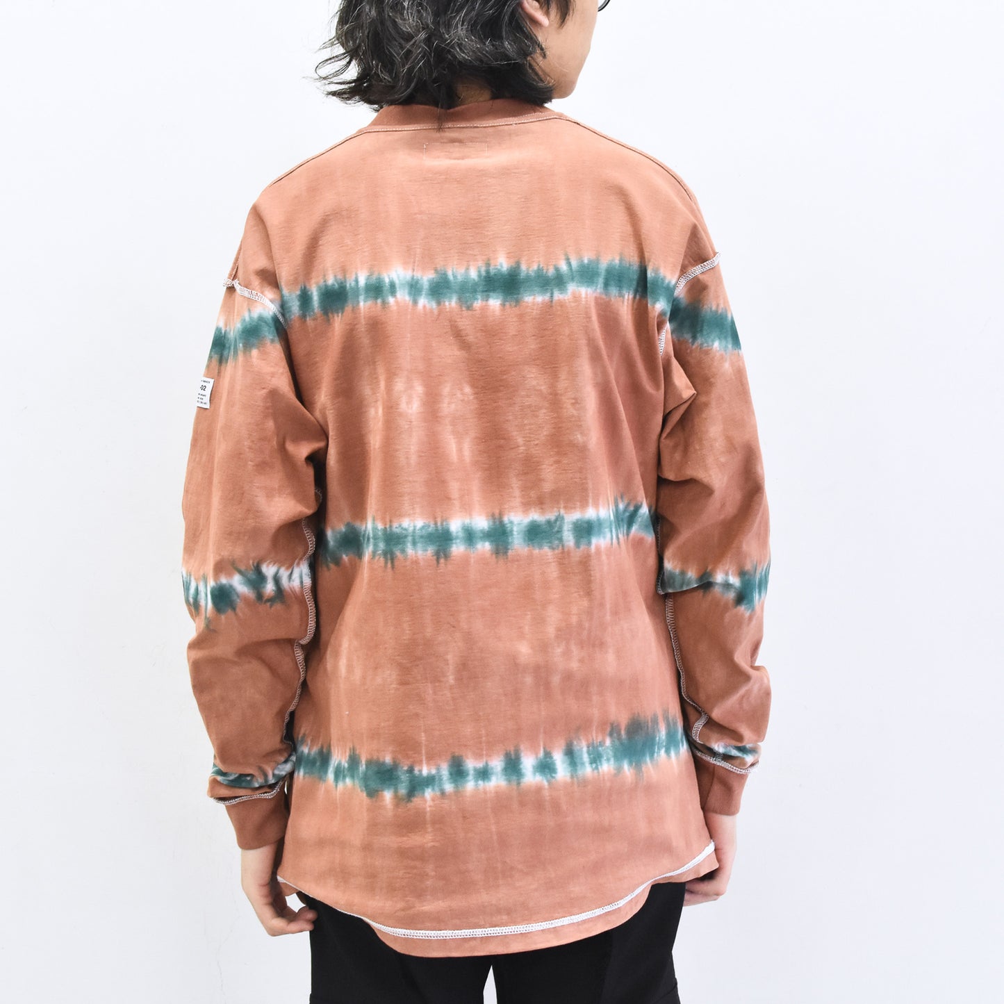 elephant TRIBAL fabrics / Tie-Dye Border LT - ORANGE