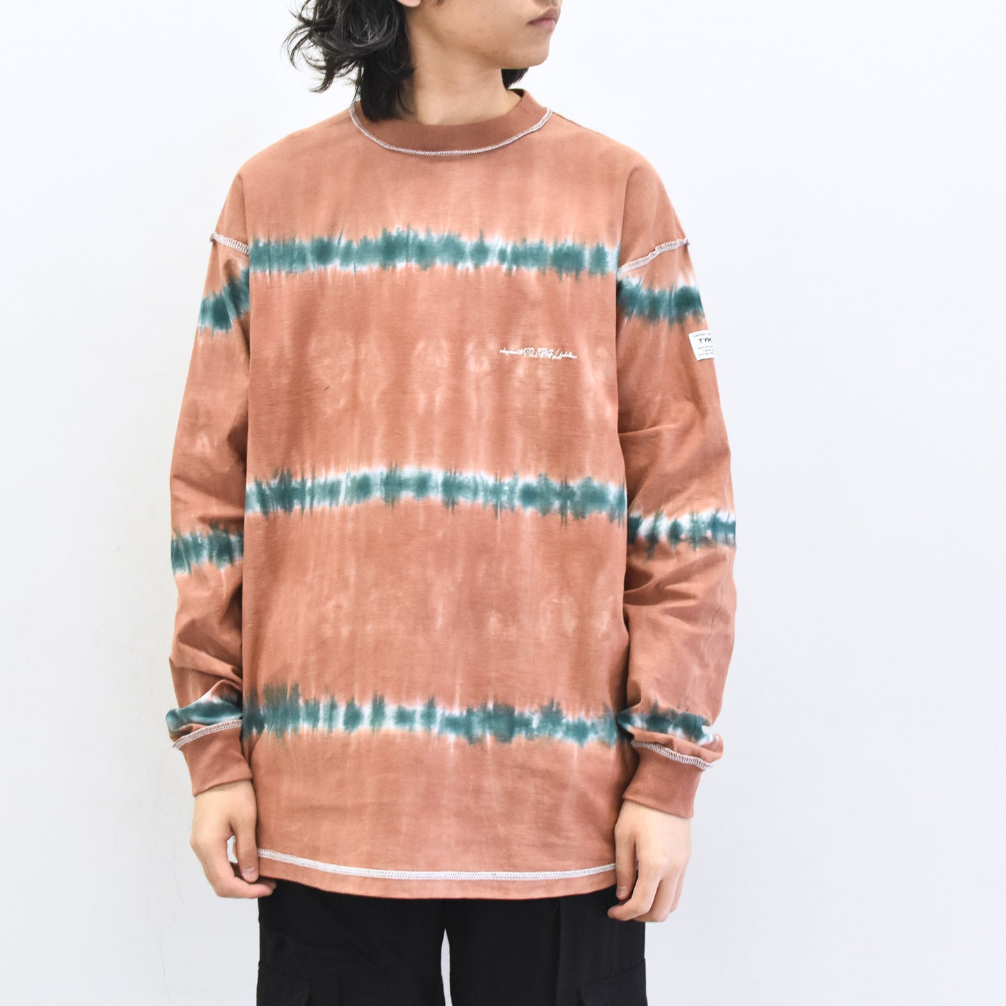 elephant TRIBAL fabrics / Tie-Dye Border LT - ORANGE