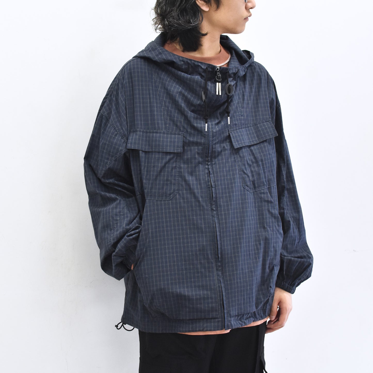 elephant TRIBAL fabrics / Everyday Life Mountain Parka - NAVY