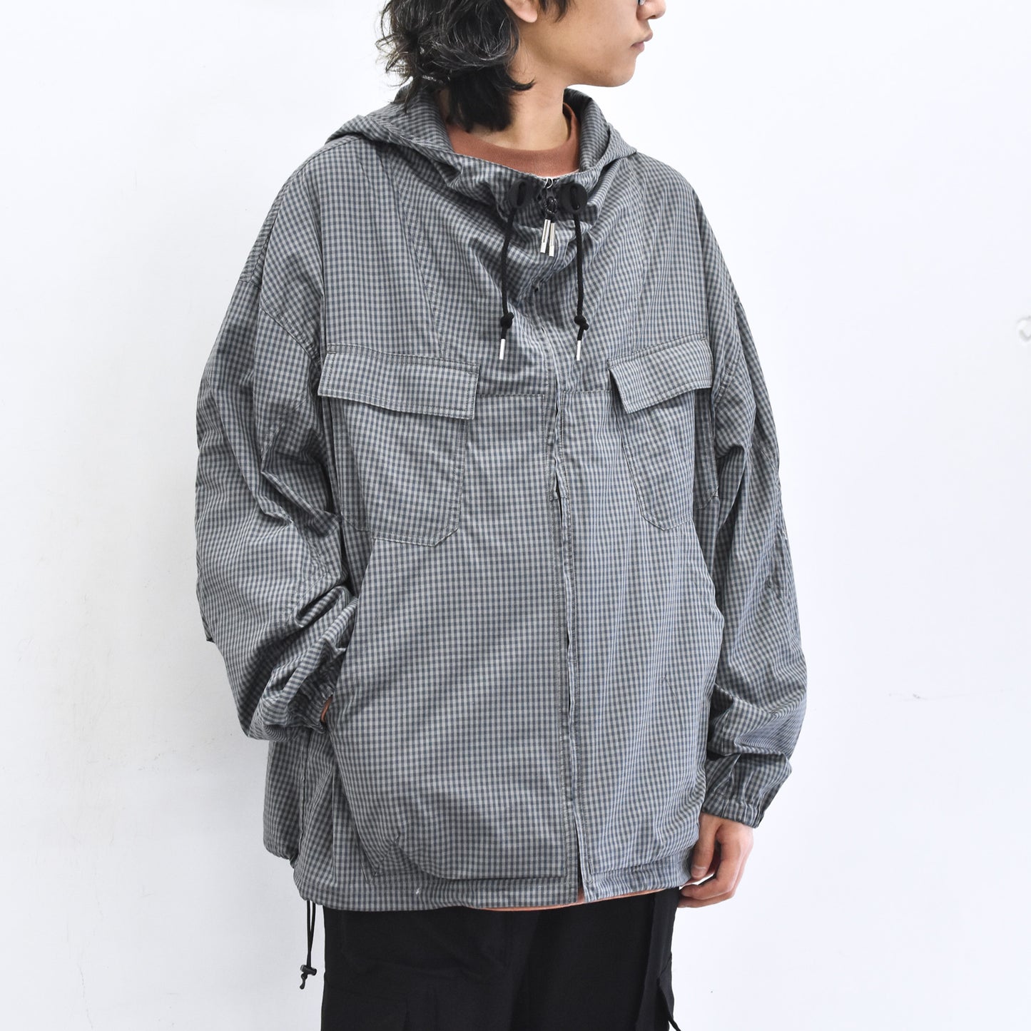 elephant TRIBAL fabrics / Everyday Life Mountain Parka - CEMENT GRAY
