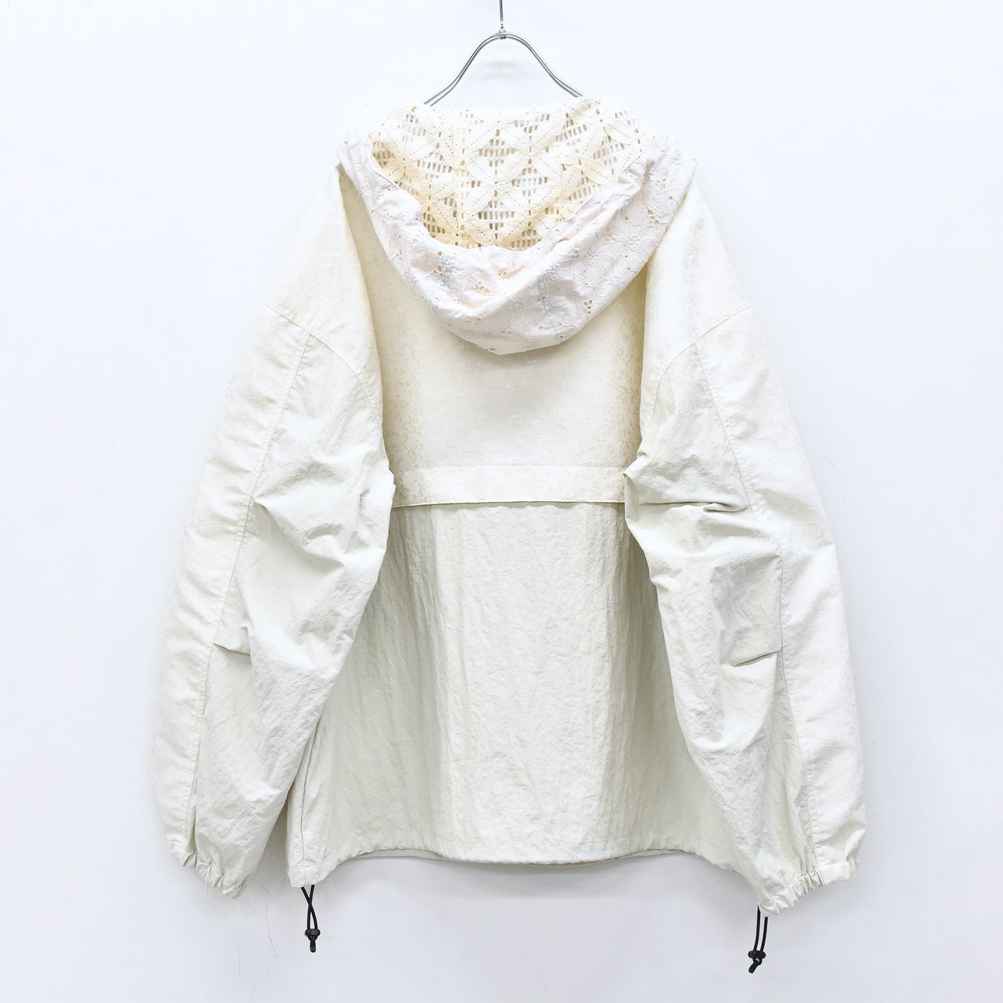elephant TRIBAL fabrics / Flower Jacquard Mountain Parka - WHITE
