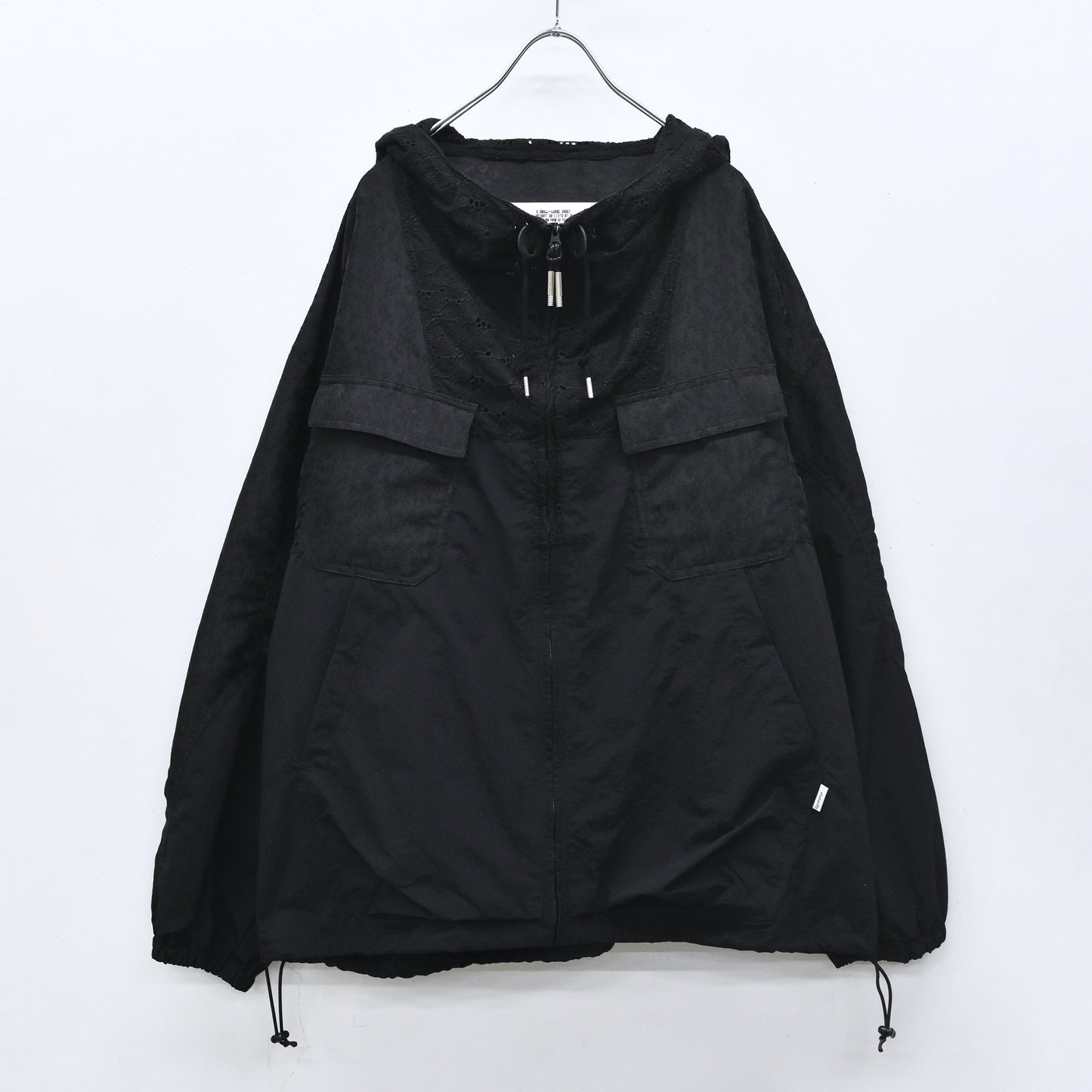 elephant TRIBAL fabrics / Flower Jacquard Mountain Parka - BLACK