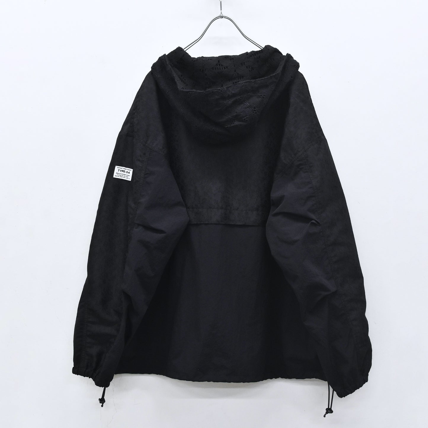 elephant TRIBAL fabrics / Flower Jacquard Mountain Parka - BLACK