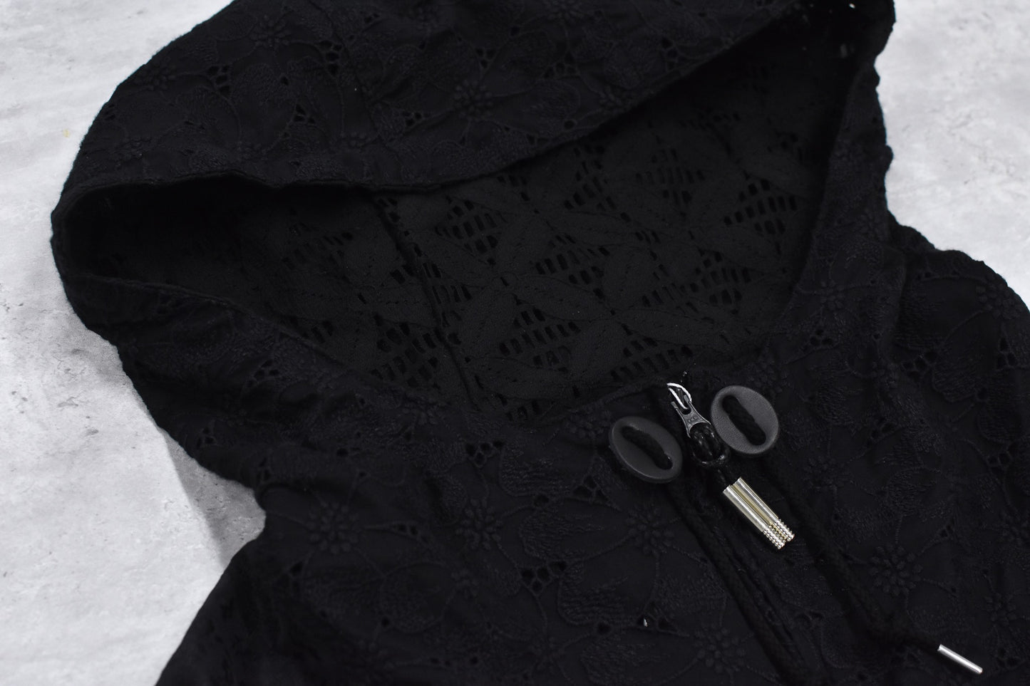 elephant TRIBAL fabrics / Flower Jacquard Mountain Parka - BLACK